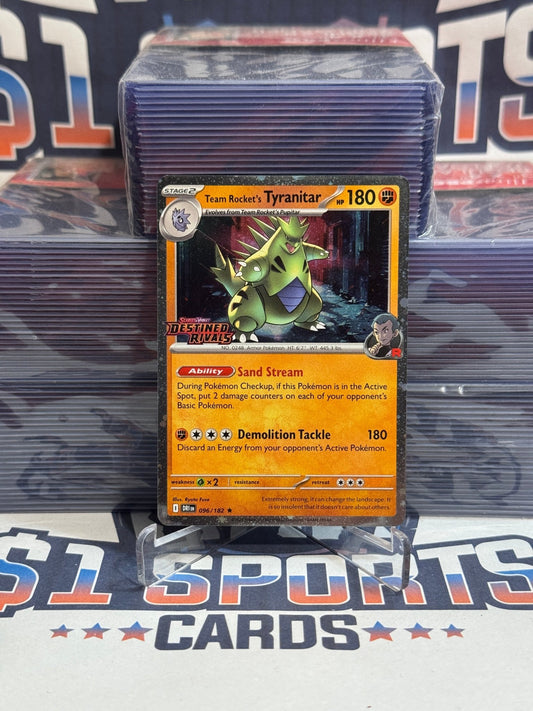 Pokemon TCG: Destined Rivals - Team Rocket's Tyranitar (DR Stamped, Cosmos Holo, Rare) 96