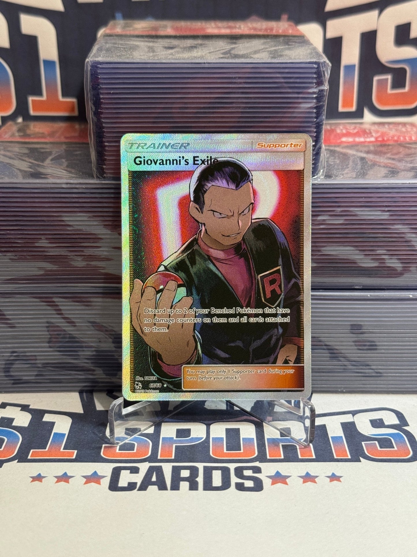 Pokemon TCG: Hidden Fates - Giovanni's Exile (Full Art, Ultra Rare) #67