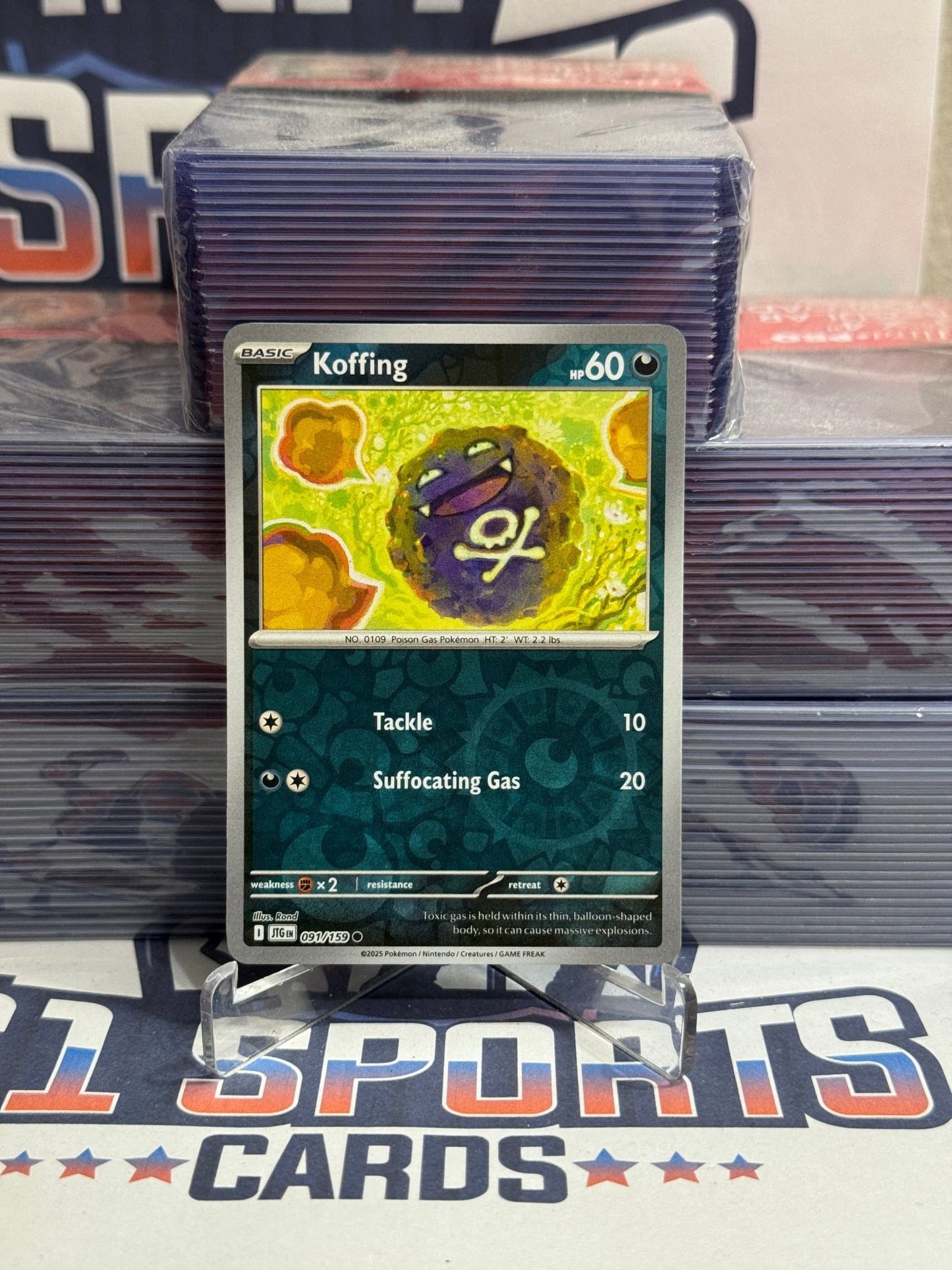 Pokemon TCG: Journey Together - Koffing (Reverse Holo, Common) #91