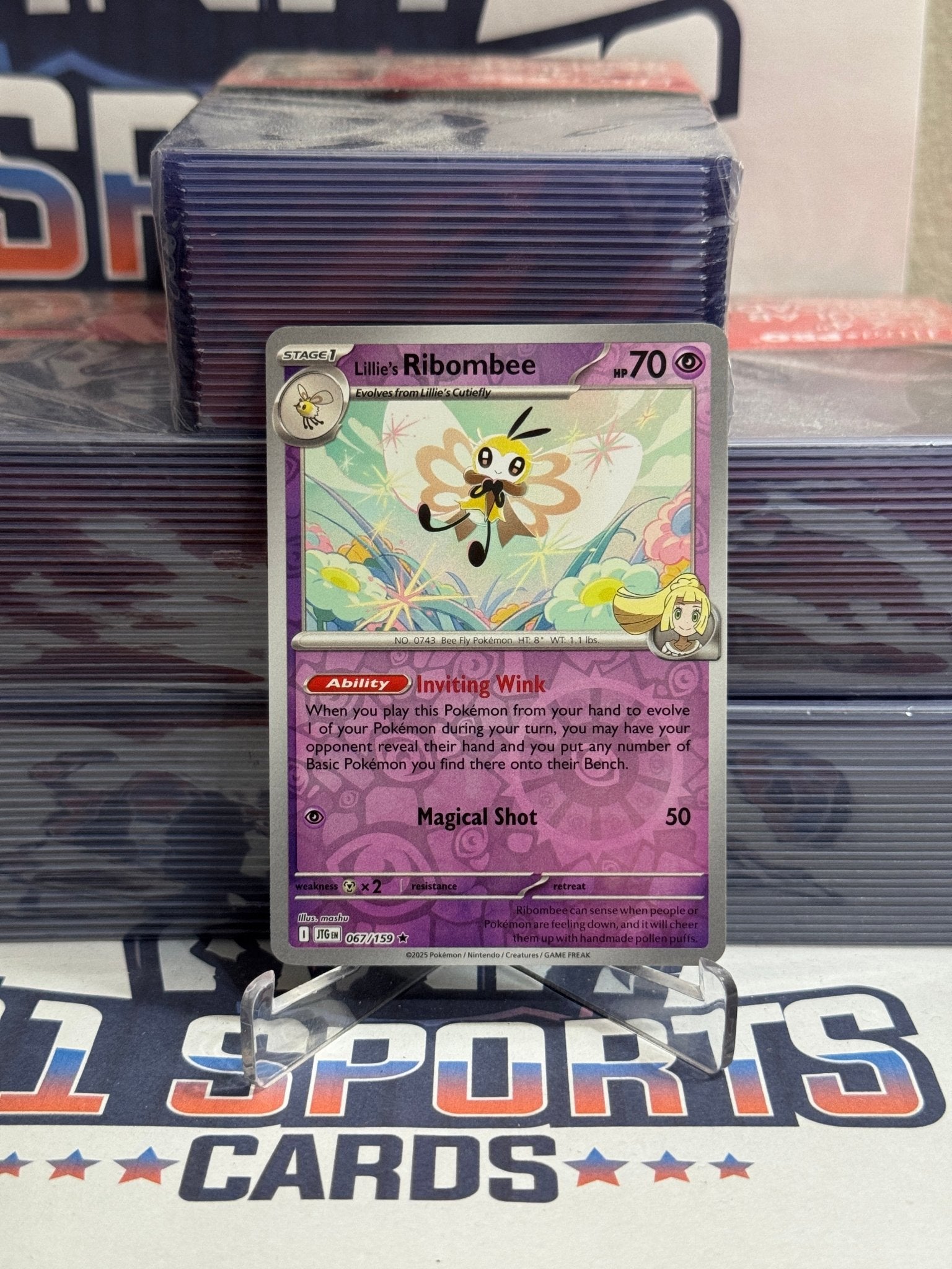Pokemon TCG: Journey Together - Lillie's Ribombee (Reverse Holo, Rare) $1 Sports Cards Pokemon TCG: Journey Together - Lillie's Ribombee (Reverse Holo, Rare) $1 Sports Cards