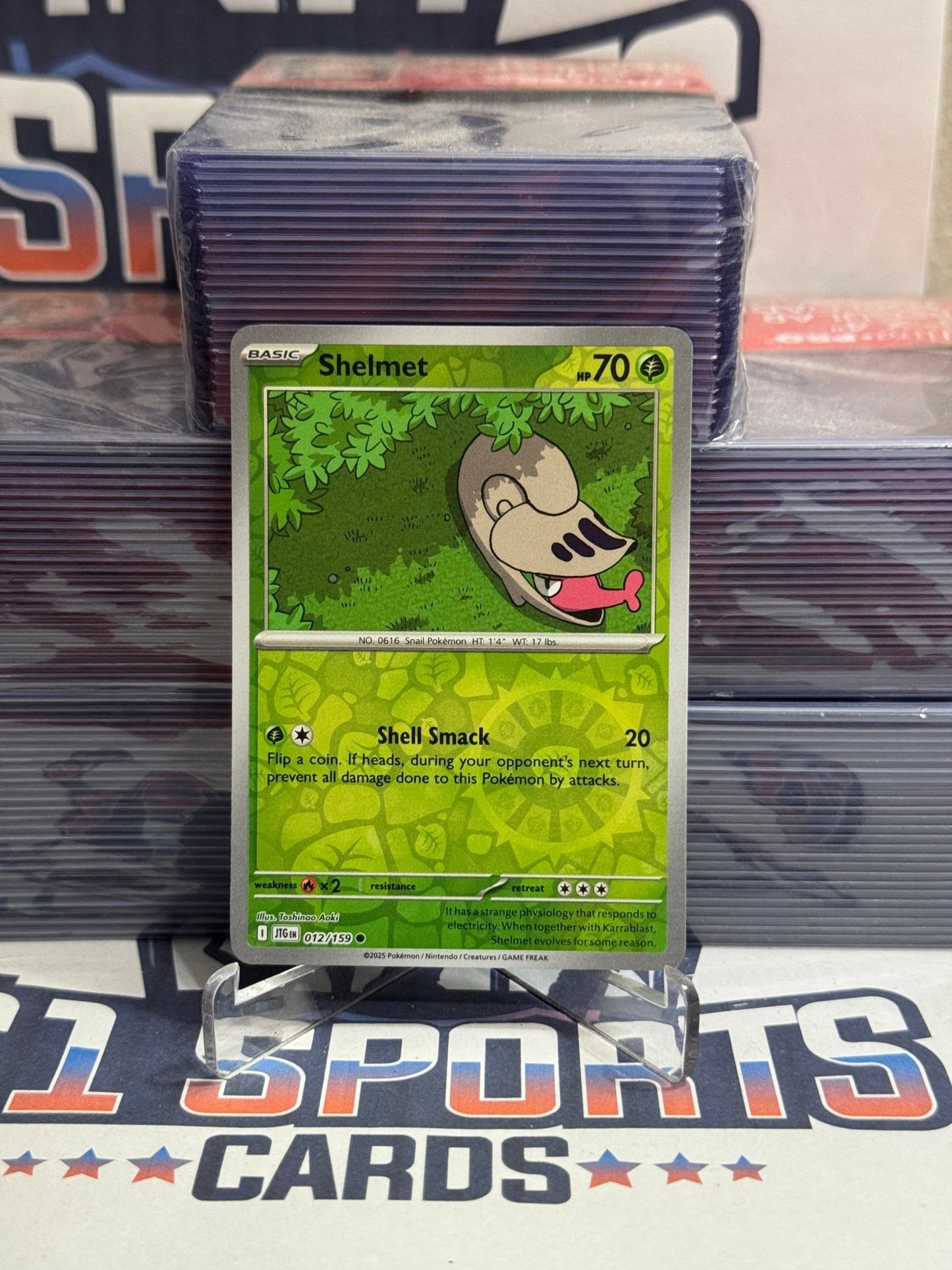 Pokemon TCG: Journey Together - Shelmet (Reverse Holo, Common) #12