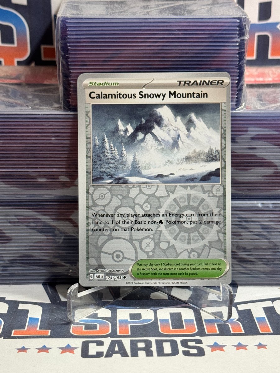 Pokemon TCG: Paldea Evolved - Calamitous Snowy Mountain (Reverse Holo, Uncommon) 174
