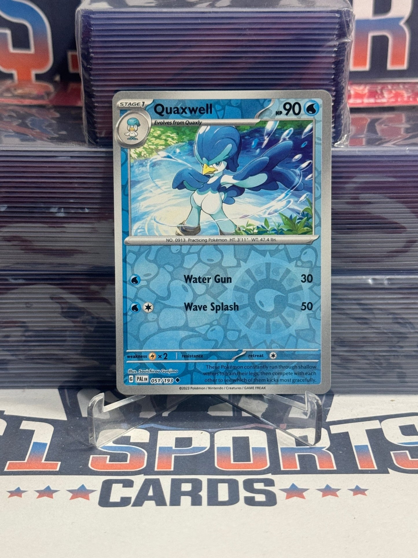 Pokemon TCG: Paldea Evolved - Quaxwell (Reverse Holo, Uncommon) 51