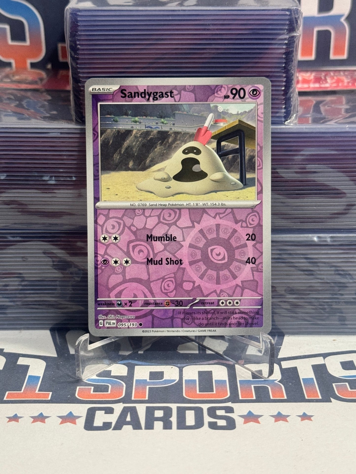 Pokemon TCG: Paldea Evolved - Sandygast (Reverse Holo, Common) 95