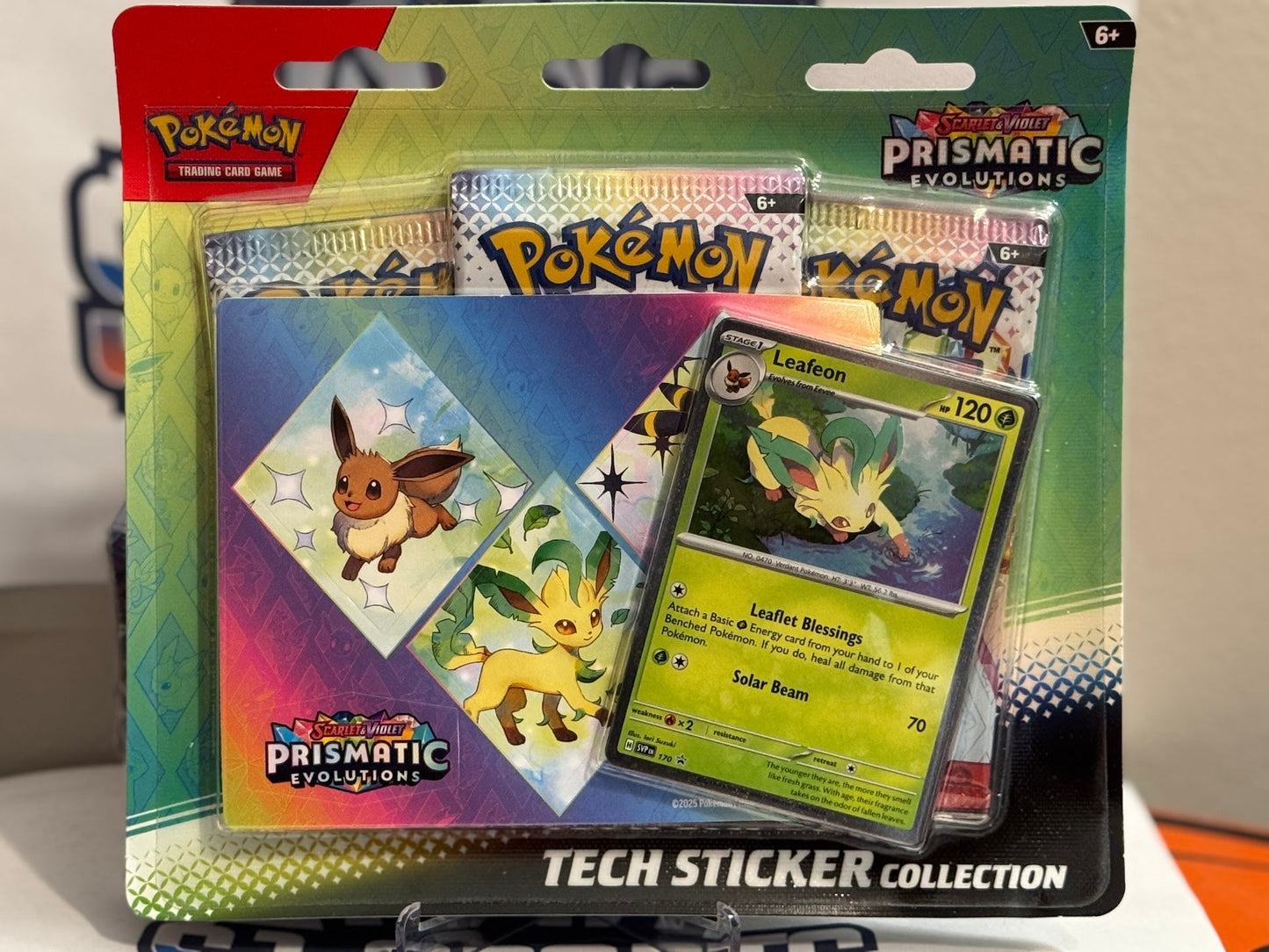 Pokemon TCG: Prismatic Evolutions - Leafeon Tech Sticker Collection