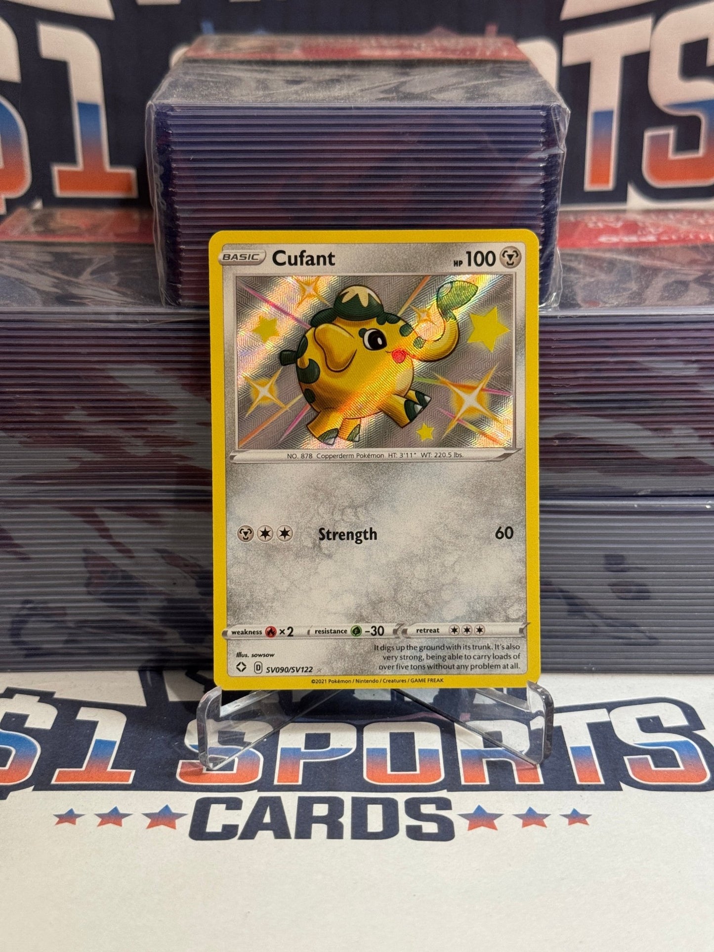 Pokemon TCG: Shining Fates: Shiny Vault - Cufant (Shiny Holo Rare) #SV090