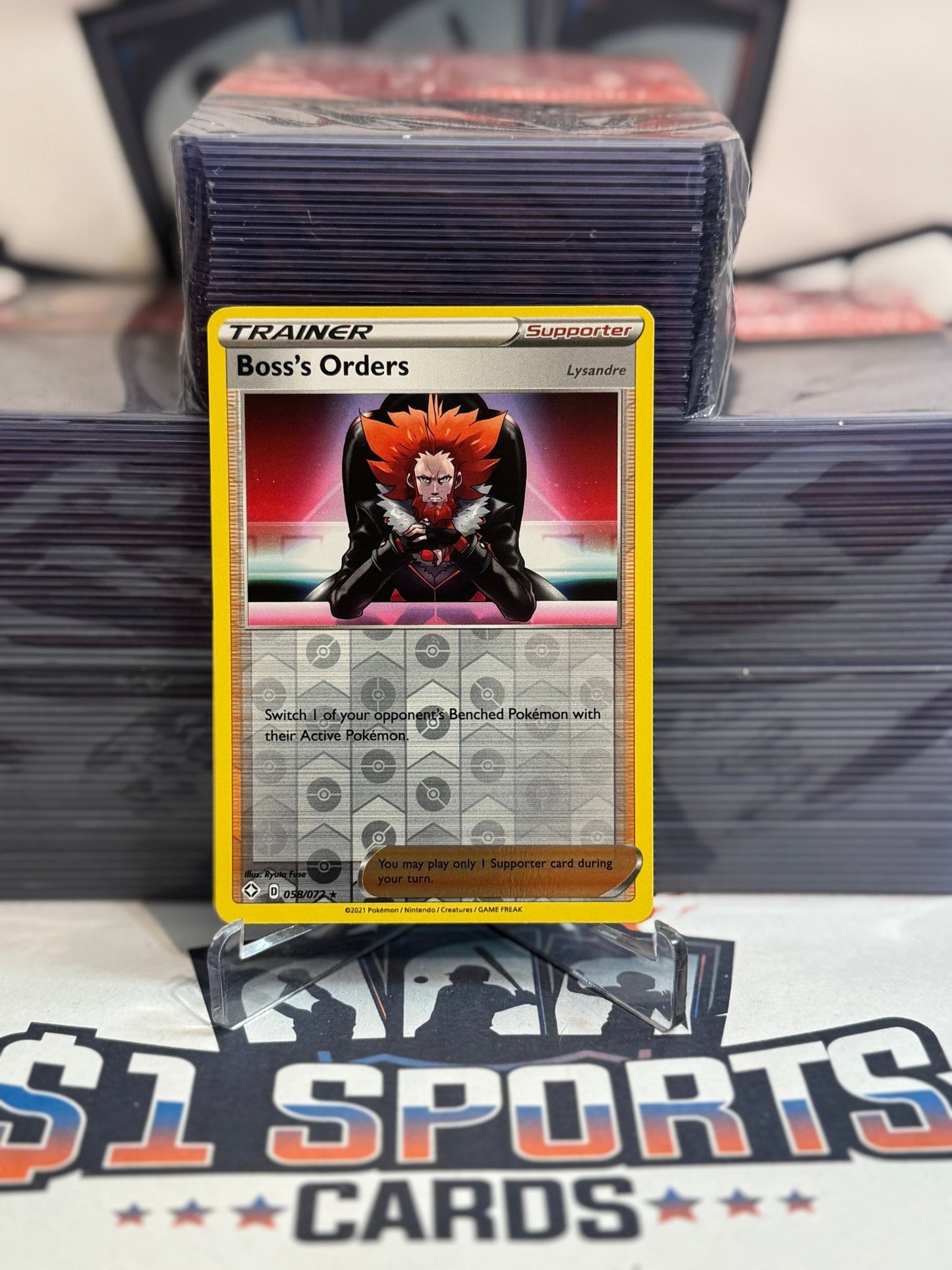 Pokemon TCG: Shining Fates - Trainer: Boss's Orders (Reverse Holo, Rare) #58