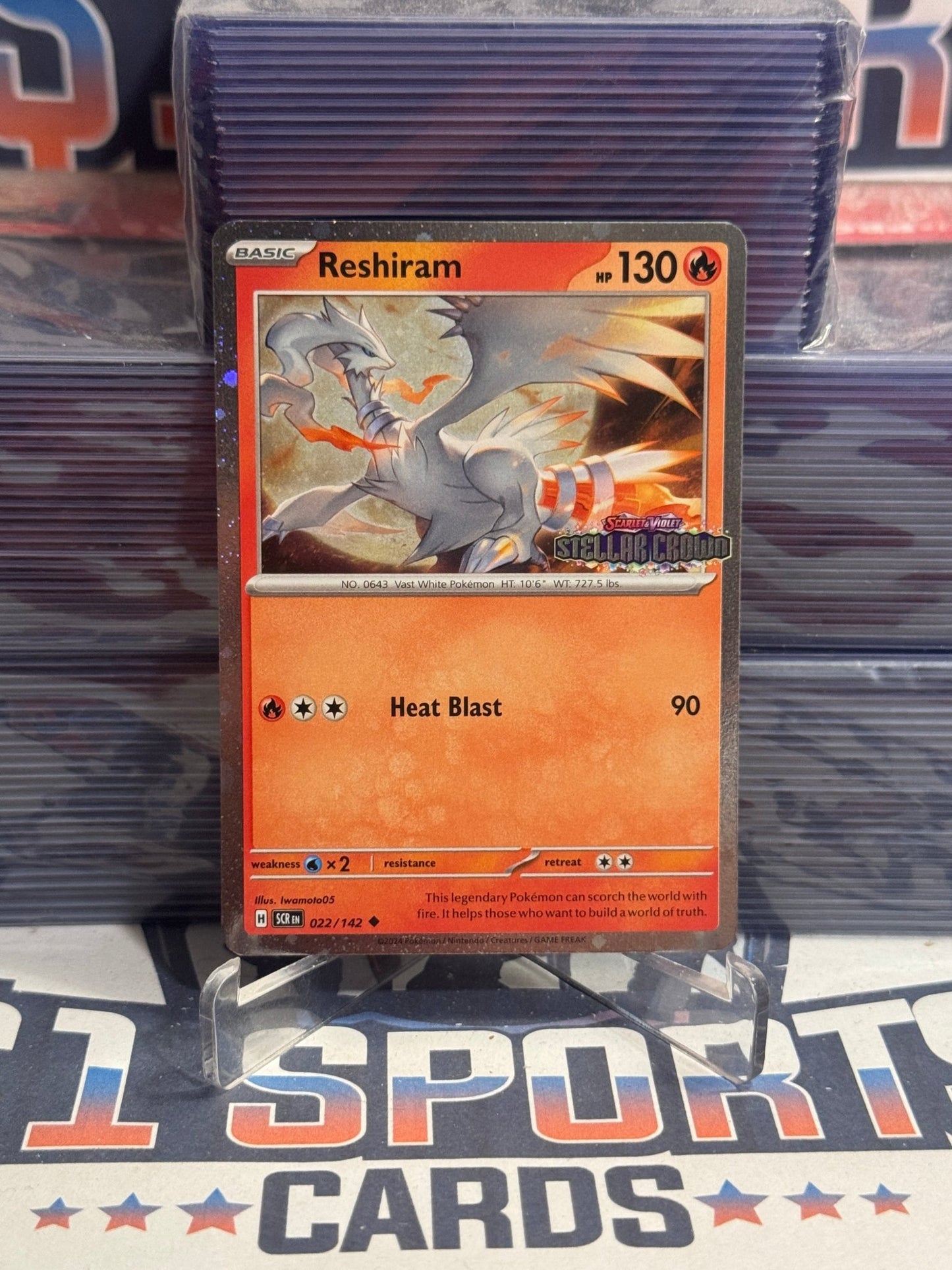 Pokemon TCG: Stellar Crown - Reshiram (SC Stamped, Uncommon) 22