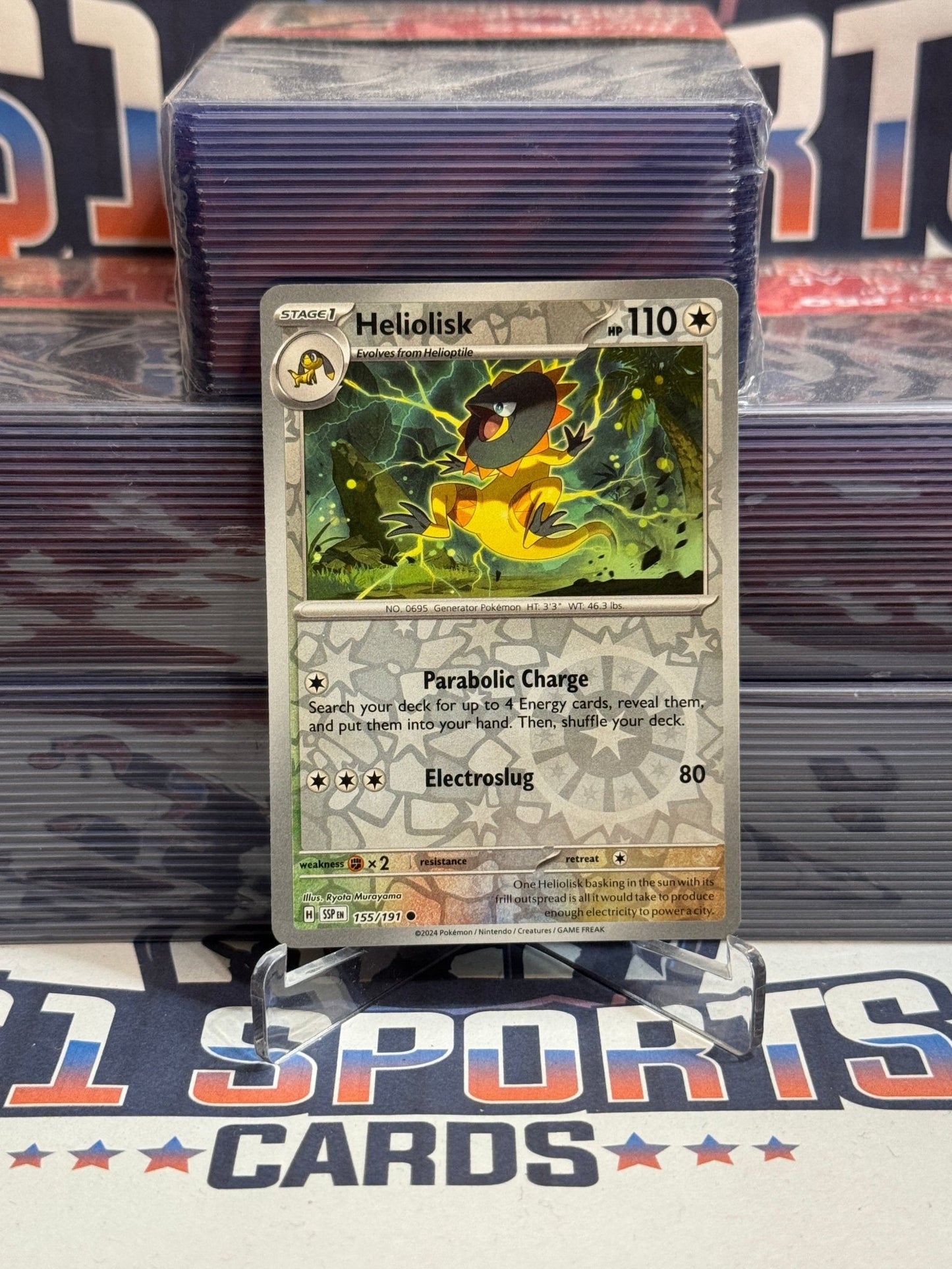 Pokemon TCG: Surging Sparks - Heliolist (Reverse Holo, Common) #155