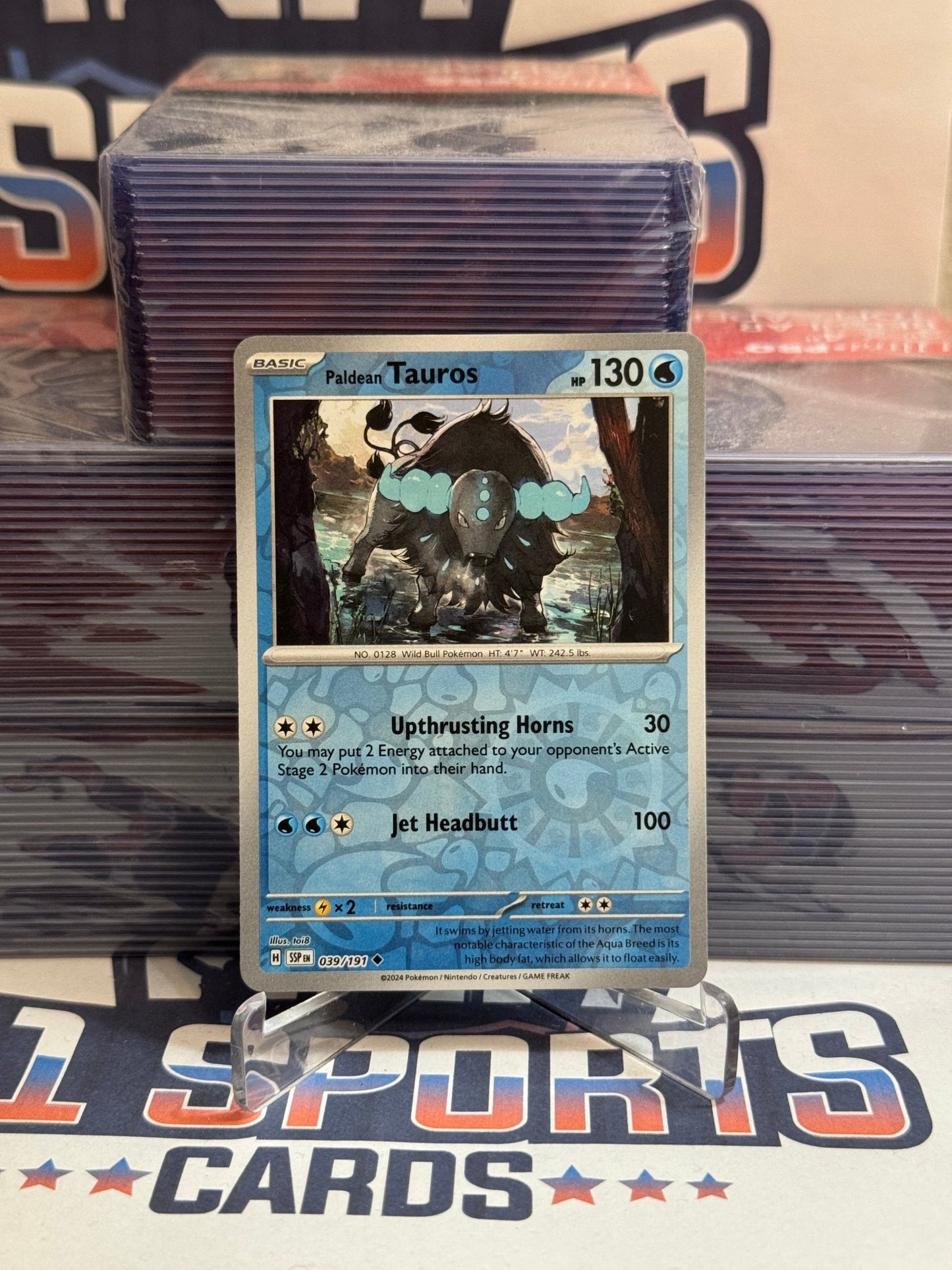 Pokemon TCG: Surging Sparks - Paldean Tauros (Reverse Holo, Uncommon) #39