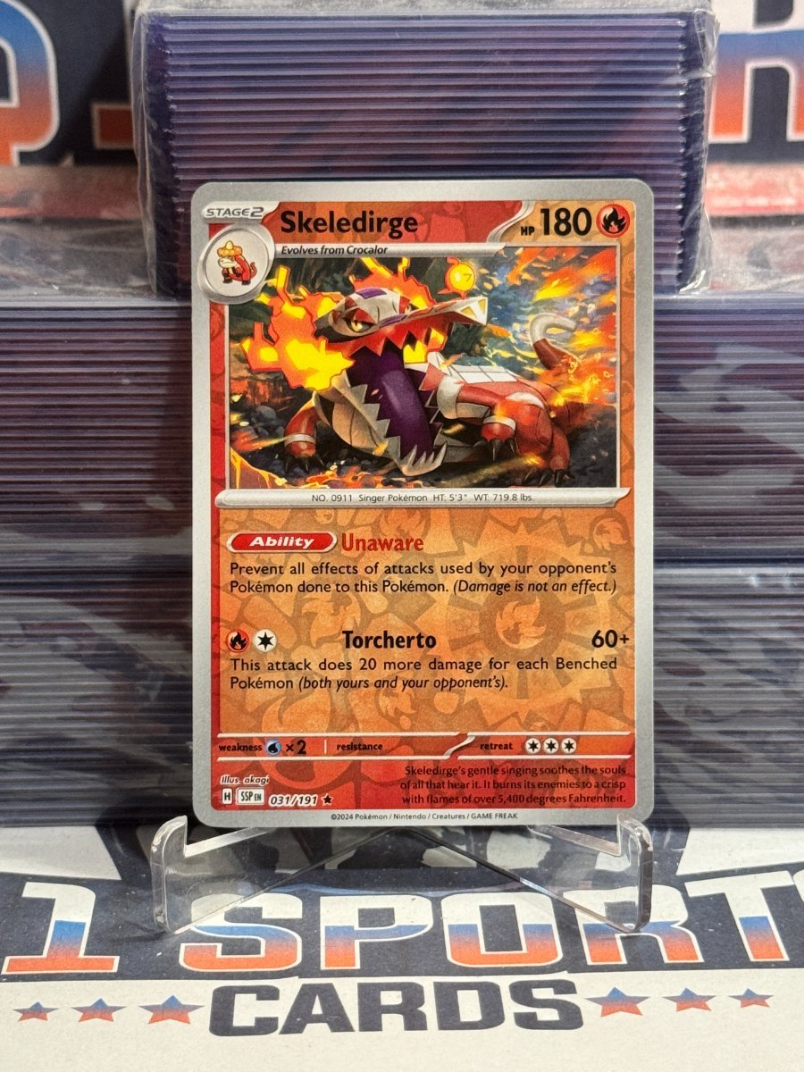 Pokemon TCG: Surging Sparks - Skeledirge (Reverse Holo, Rare) 31