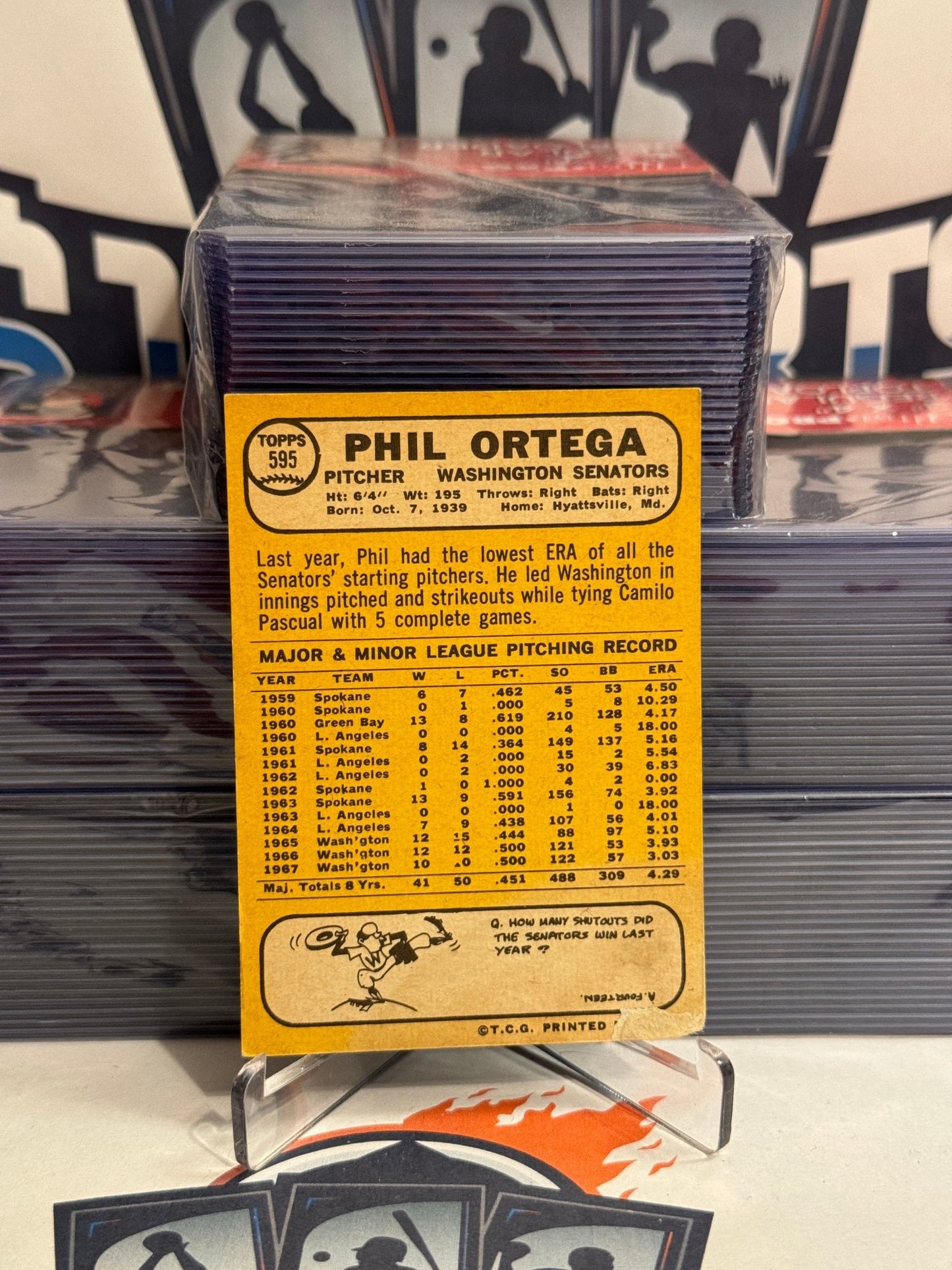 1968 Topps Phil Ortega #595