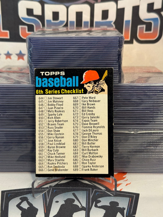 1971 Topps Heritage Checklist #619