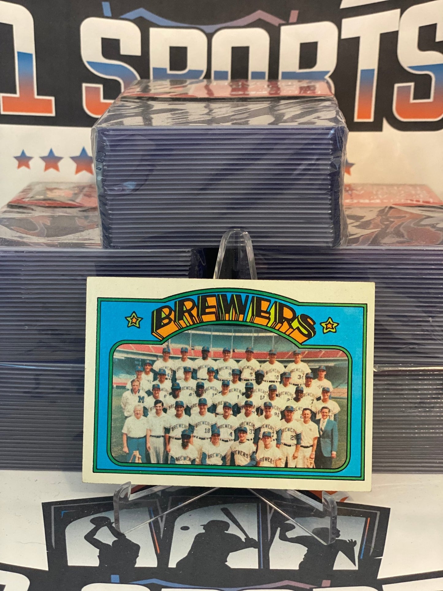 1972 Topps (Brewers Team Card) John Briggs, Tommy Harper, Marty Pattin #106