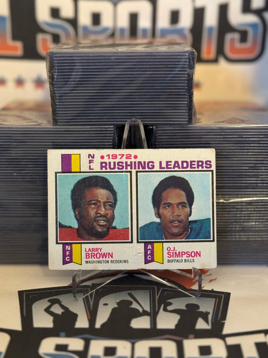 1973 Topps (Rushing Leaders) O.J. Simpson & Larry Brown #1