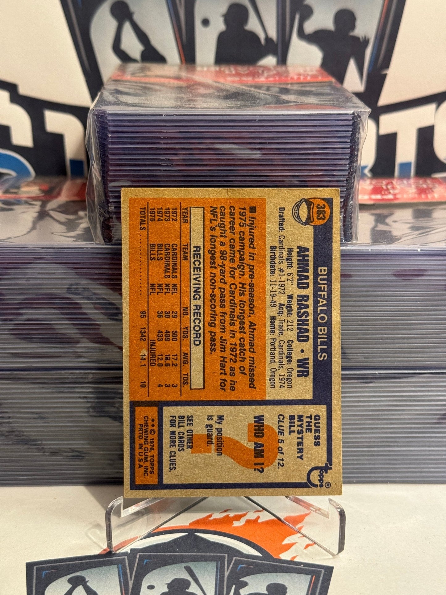 1976 Topps Ahmad Rashad #383