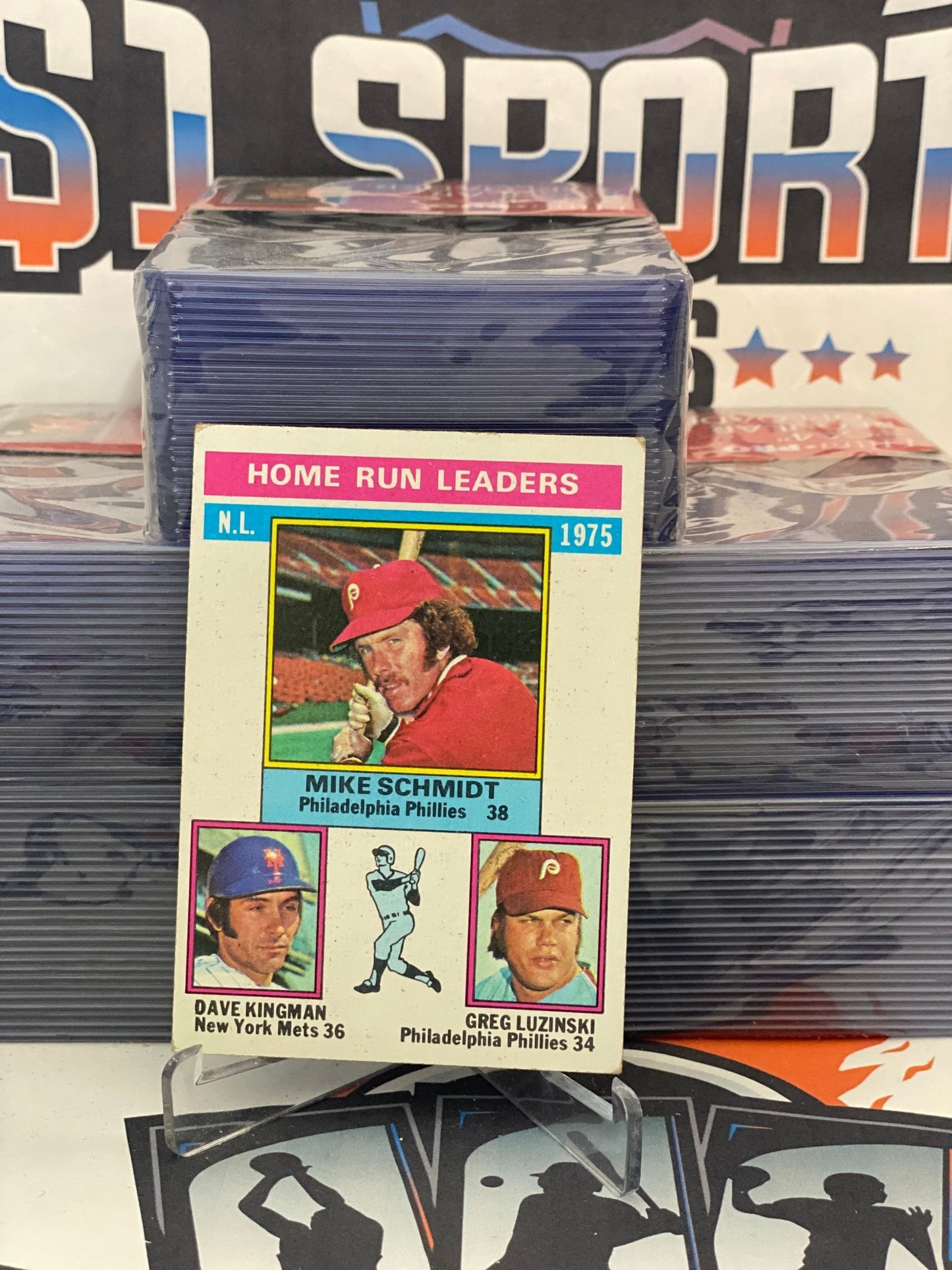 1976 Topps (Home Run Leaders) Mike Schmidt, Dave Kingman, Greg Luzinski #193
