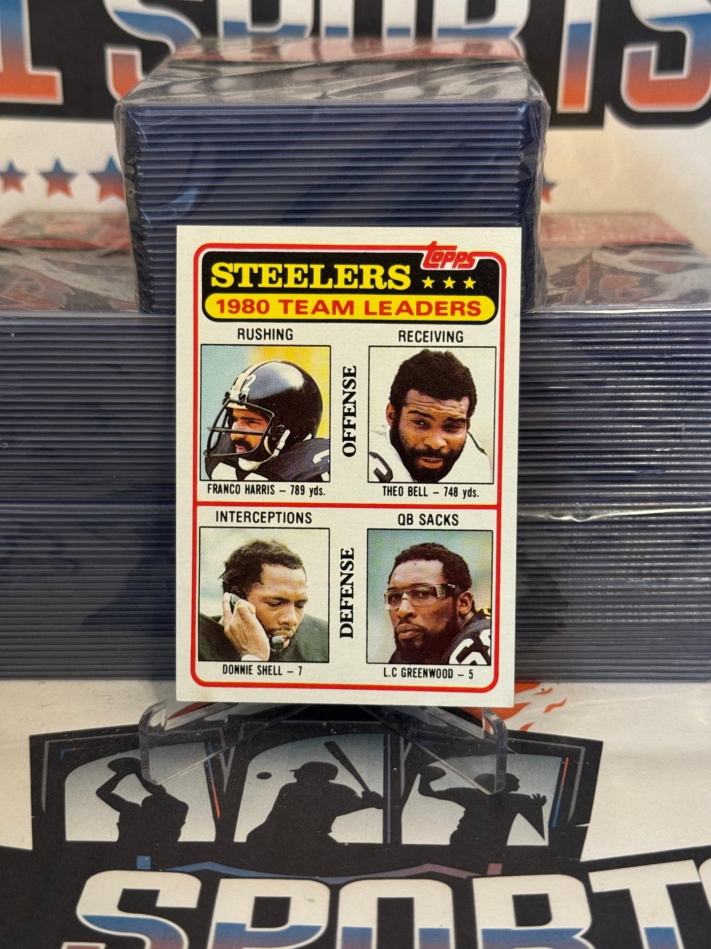 1980 Topps (Steelers Team Leaders) Franco Harris, Jack Lambert #319