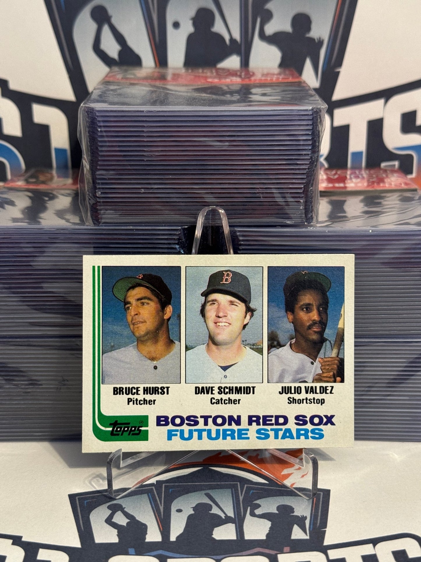 1982 Topps (Future Stars) Bruce Hurst, Dave Schmidt, Julio Valdez Rookie #381