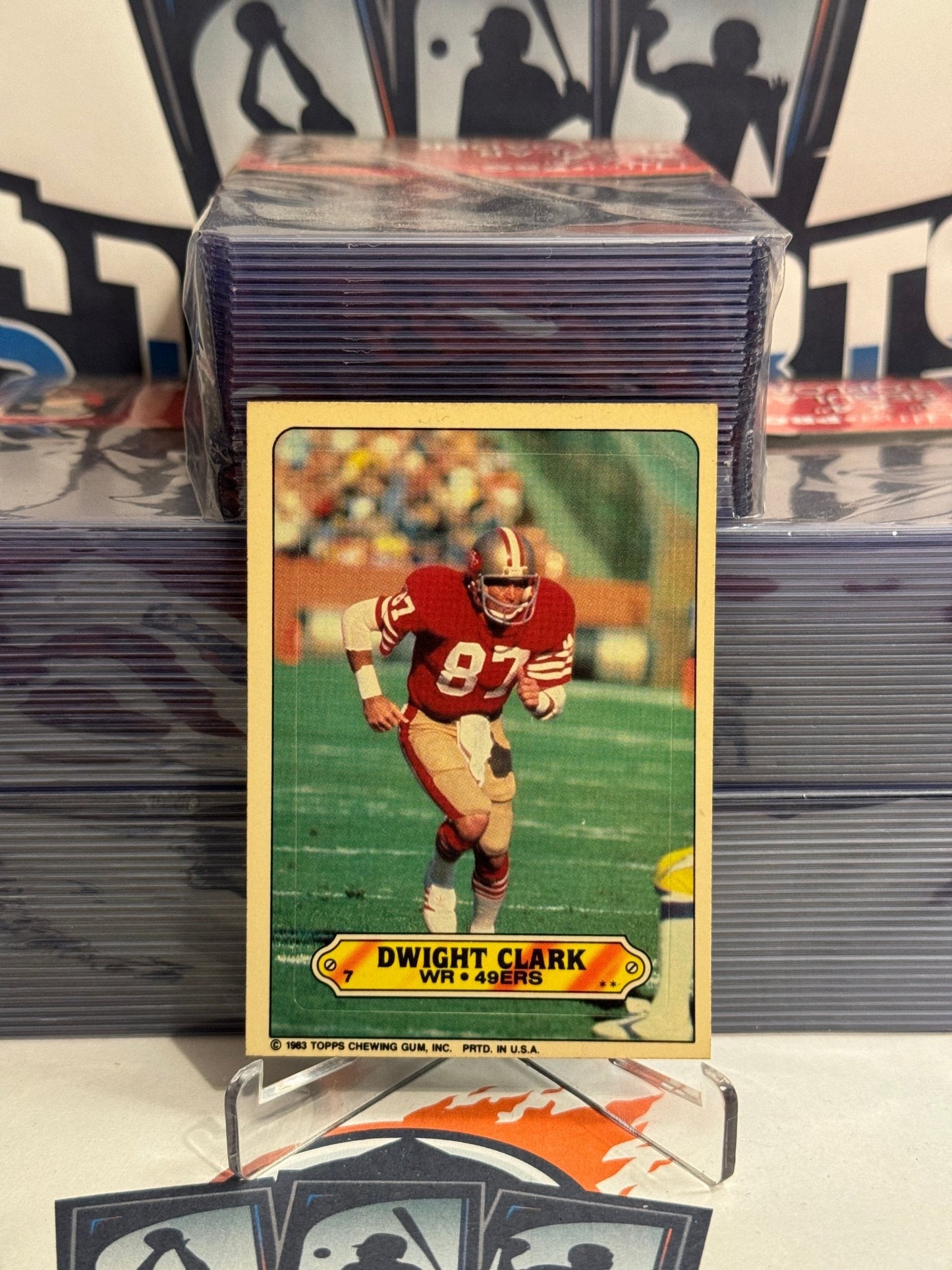 1983 Topps (Sticker) Dwight Clark #7