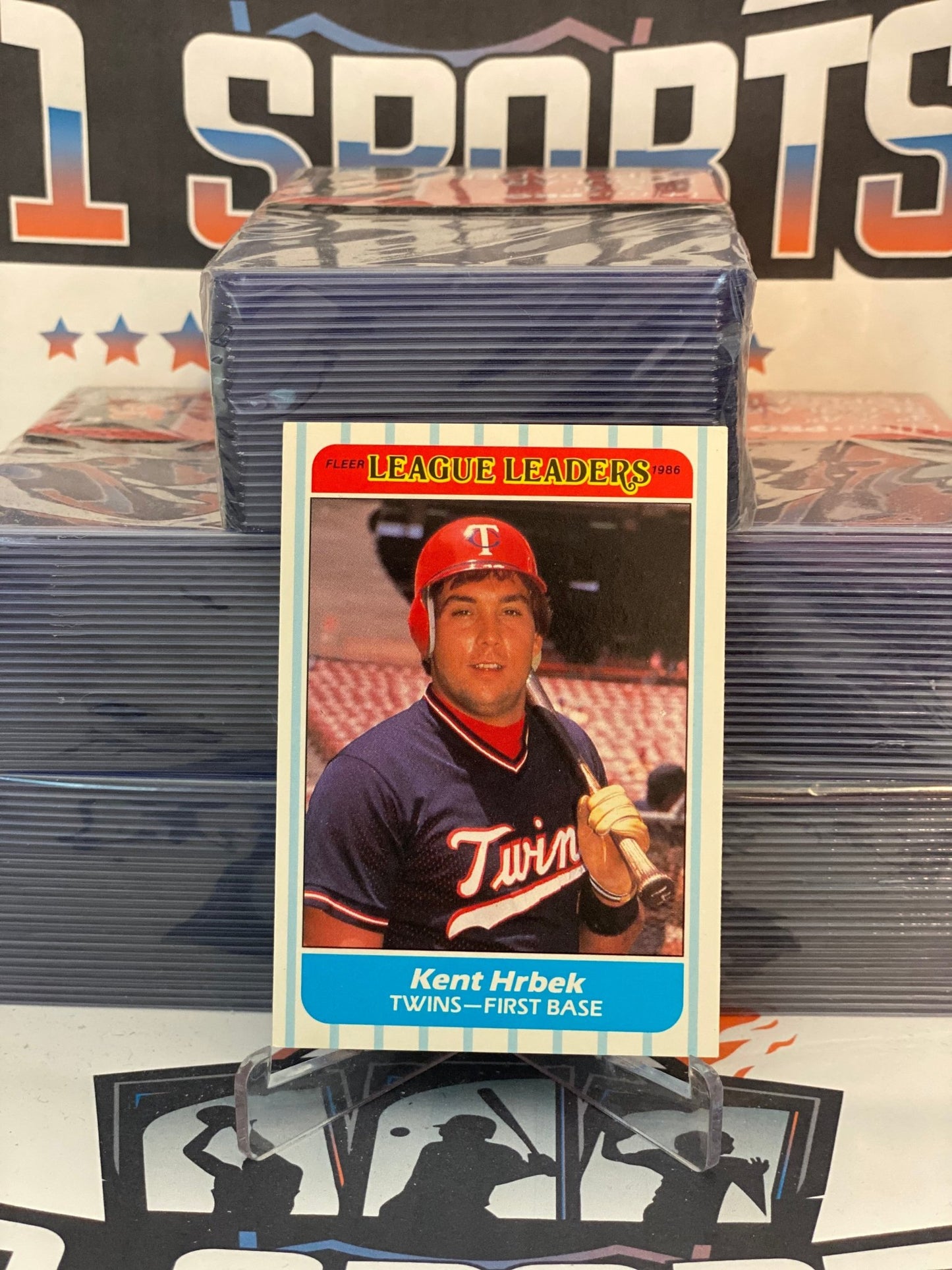 1986 Fleer (League Leaders) Kent Hrbek #20