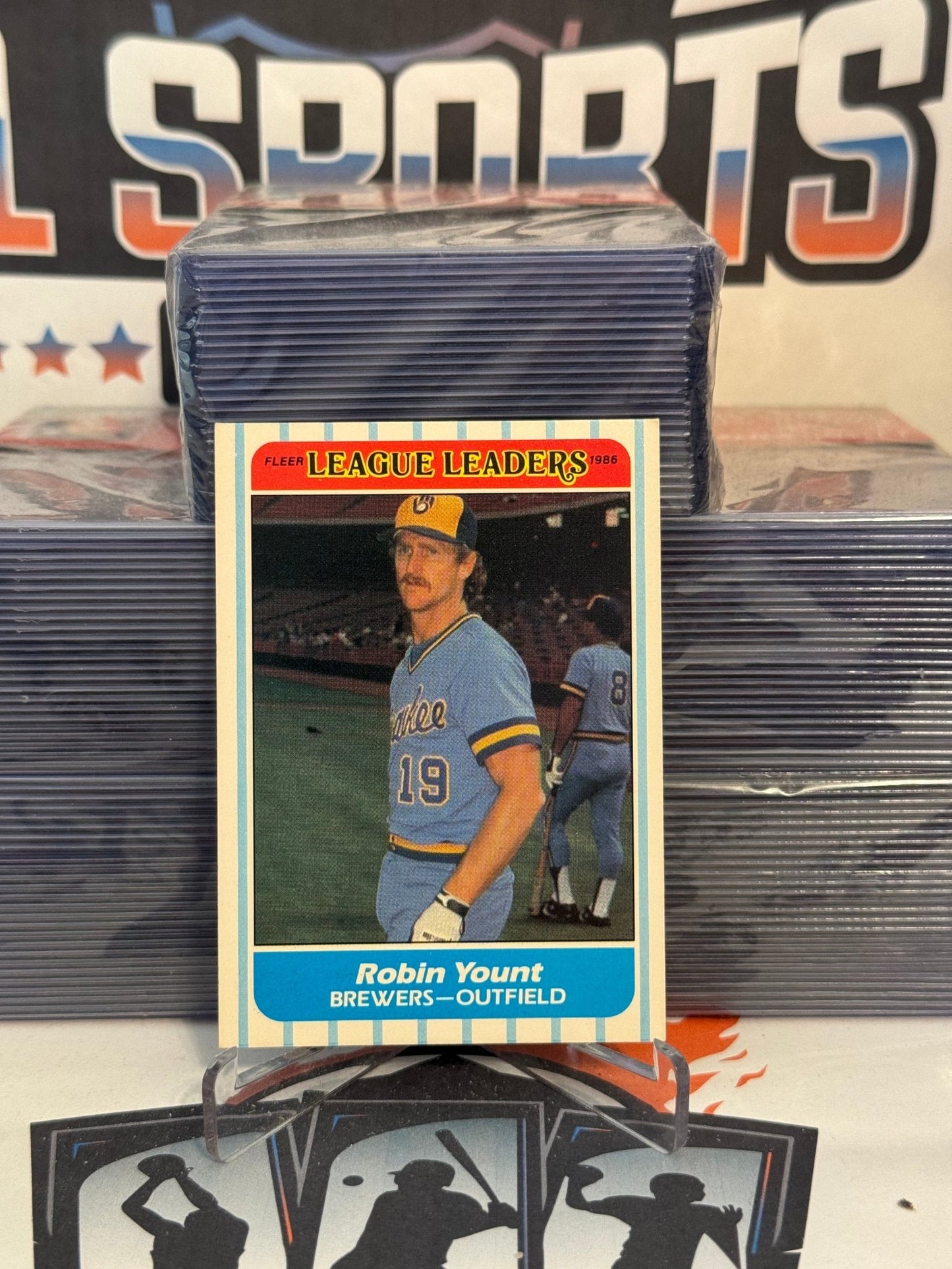 1986 Fleer (League Leaders) Robin Yount #44