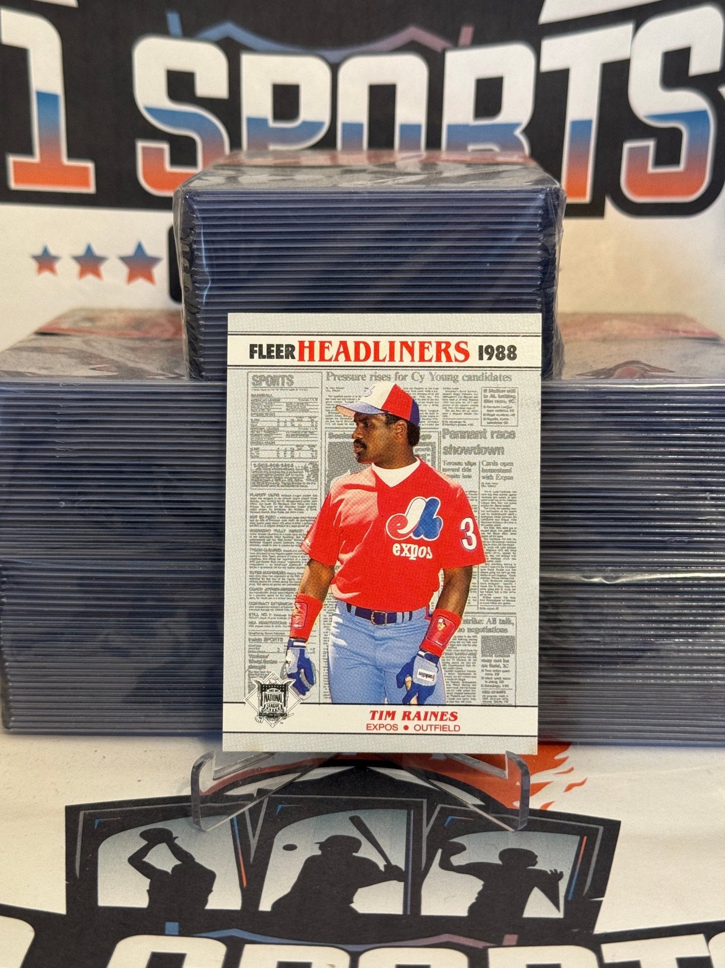 1988 Fleer (Headliners) Tim Raines #6