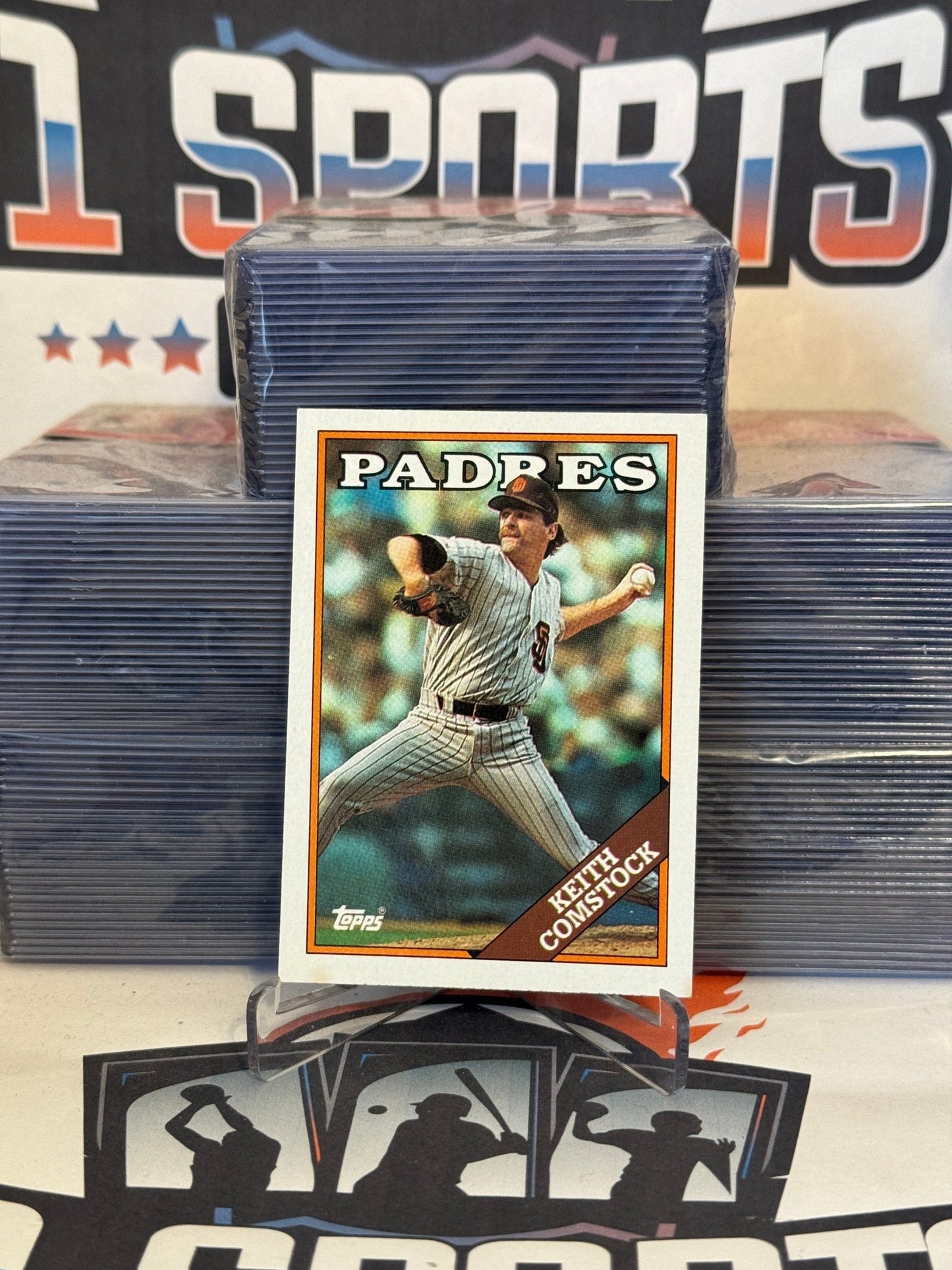 1988 Topps (White Padres Error) Keith Comstock Rookie #778