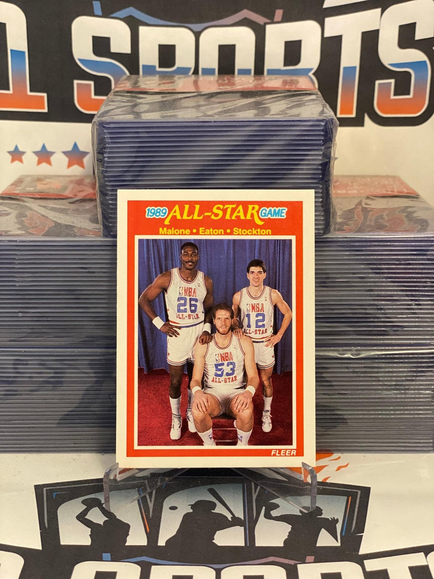1989 Fleer (All-Star Game) Karl Malone, John Stockton, Mark Eaton #163