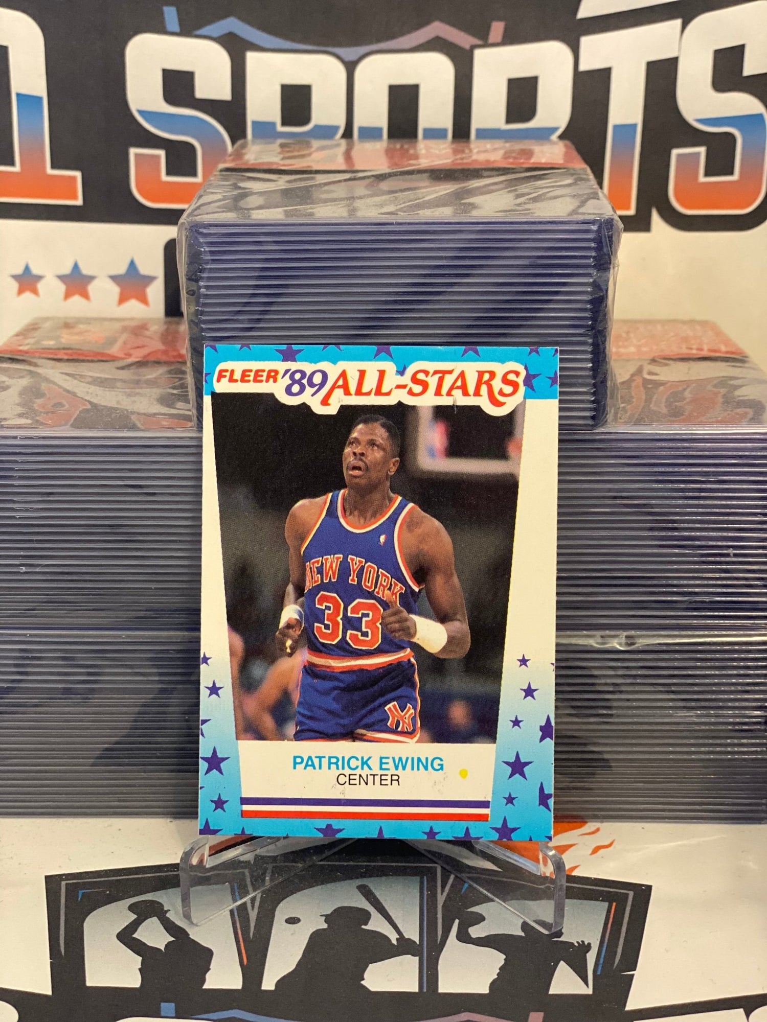 1989 Fleer (All-Star Sticker) Patrick Ewing #7