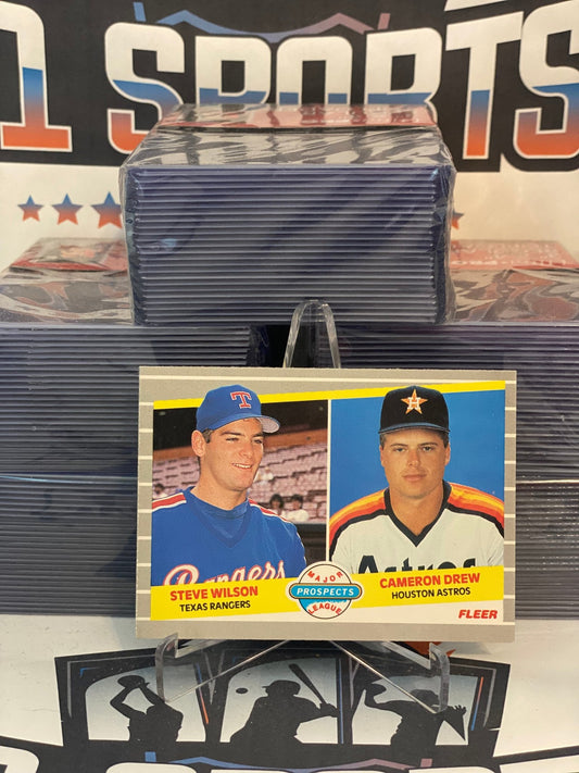 1989 Fleer (Major League Prospects) Steve Wilson & Cameron Drew Rookie #640