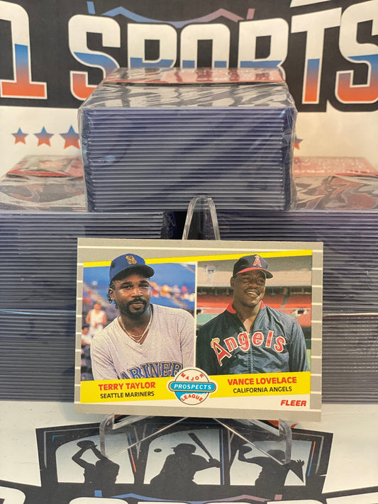 1989 Fleer (Major League Prospects) Terry Taylor & Vance Lovelace Rookie #561