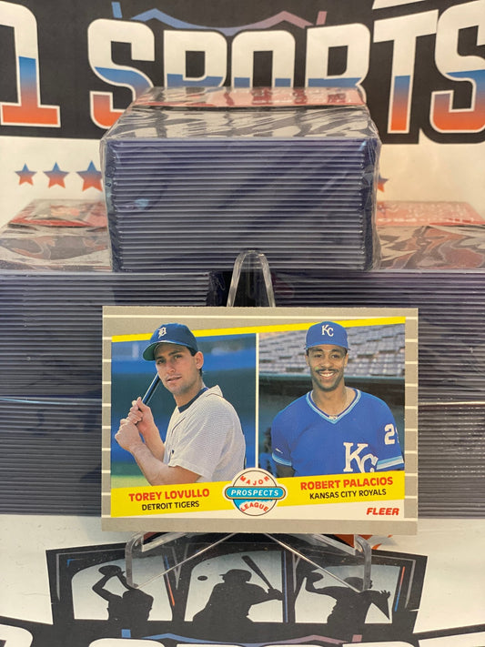 1989 Fleer (Major League Prospects) Torey Lovullo & Robert Palacios Rookie #648