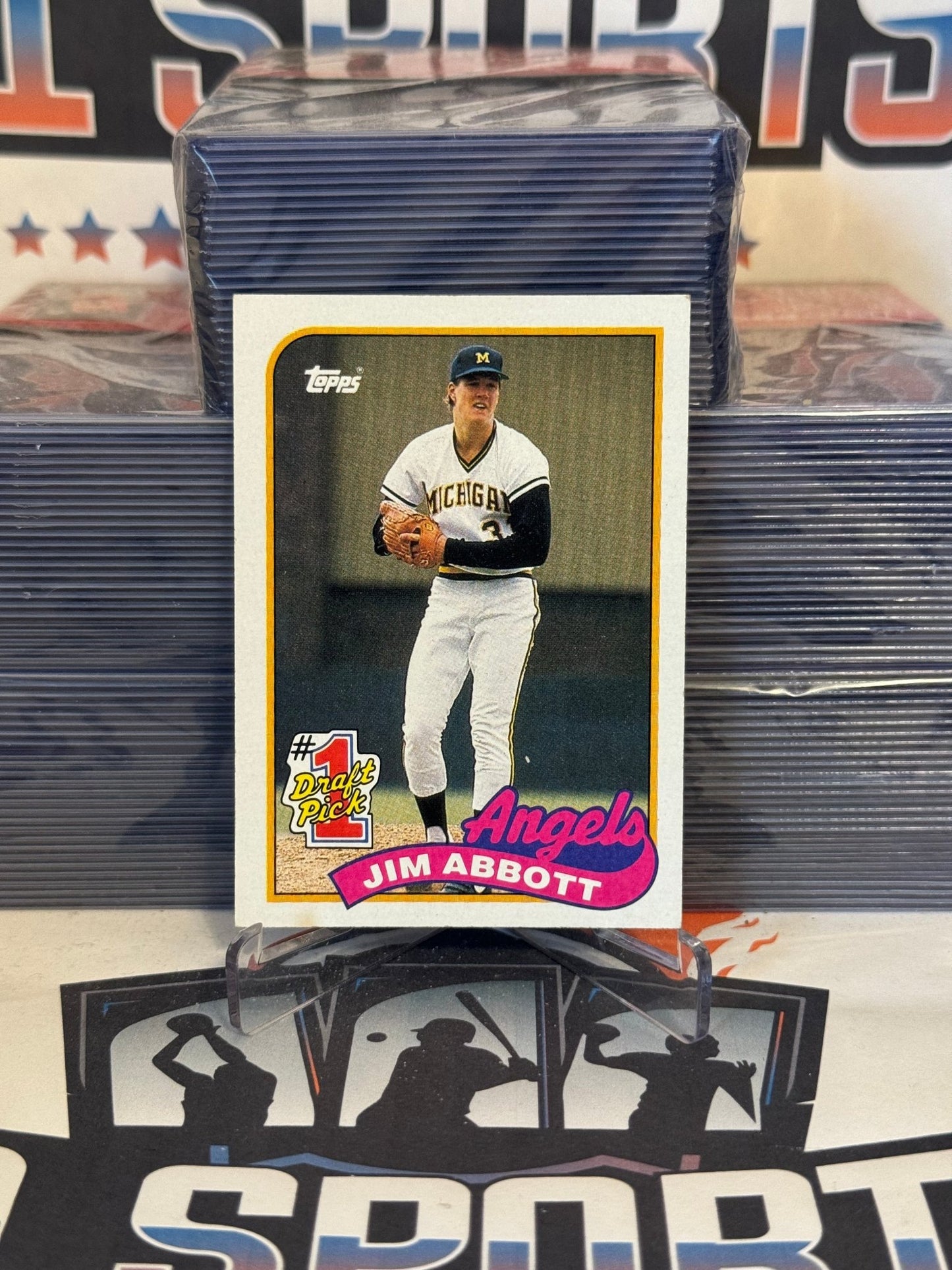 1989 Topps (#1 Draft Pick) Jim Abbott Rookie #573