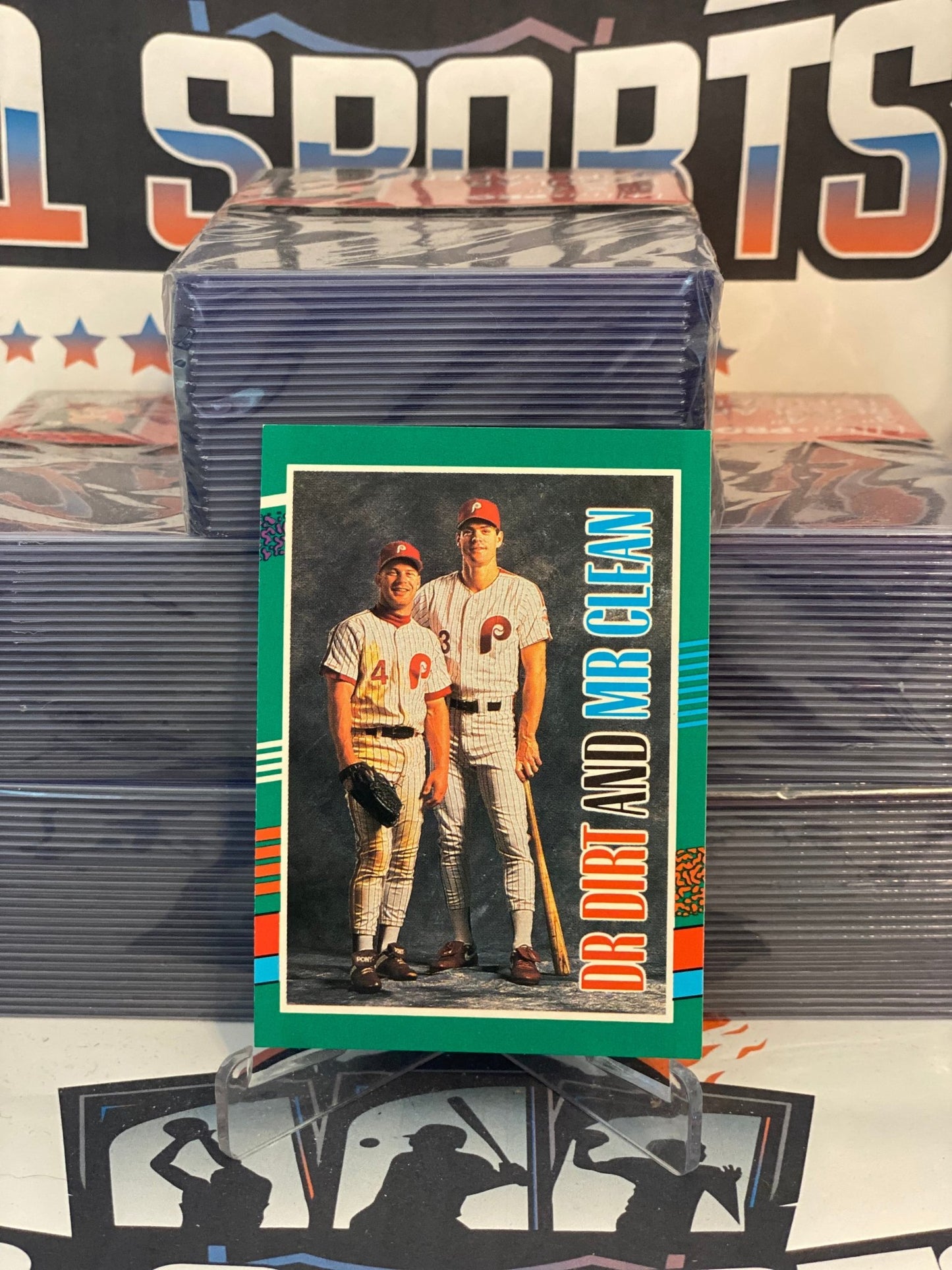 1990 Donruss (Dr. Dirt & Mr. Clean) Len Dykstra & Dale Murphy #744