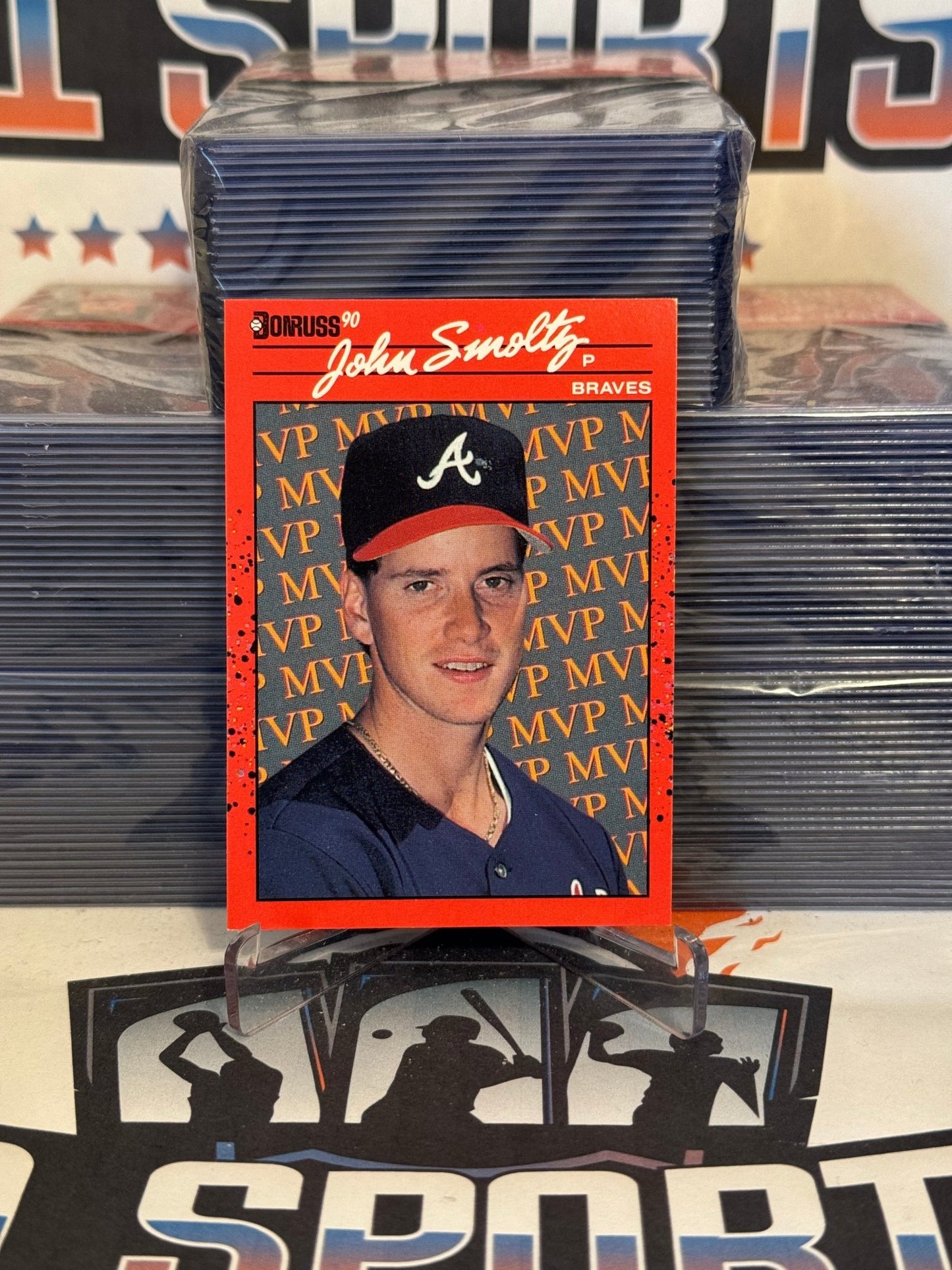 1990 Donruss (Tom Glavine Pictured Error, MVP) John Smoltz #BC-12