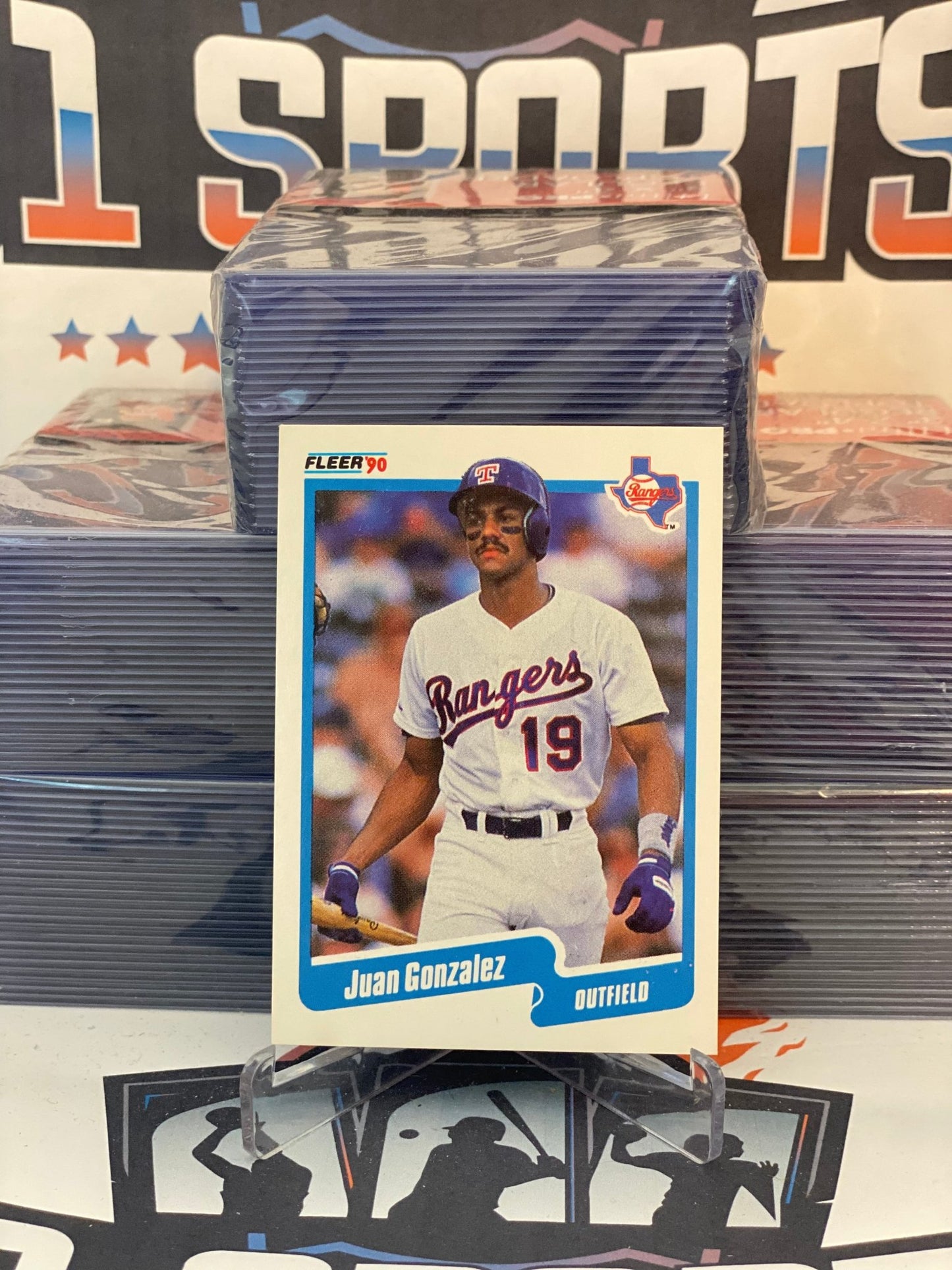 1990 Fleer Juan Gonzalez Rookie #297