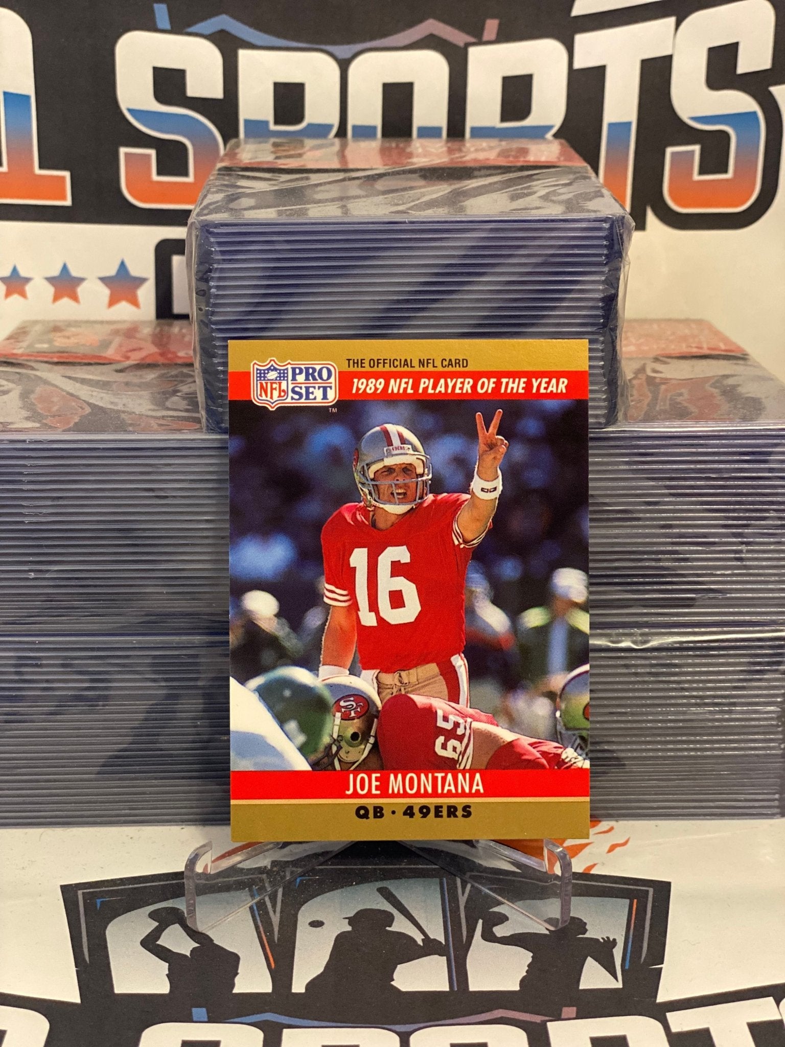 JOE MONTANA 1990 NFL PLAYER OF THE YEAR - 1991 PRO SET FOOTBALL