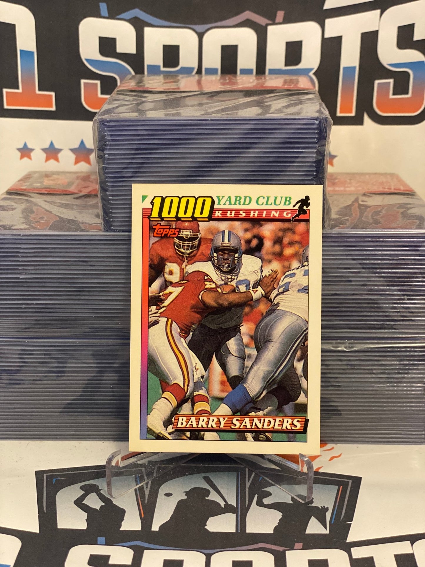 1991 Topps (1,000 Yard Club) Barry Sanders #2
