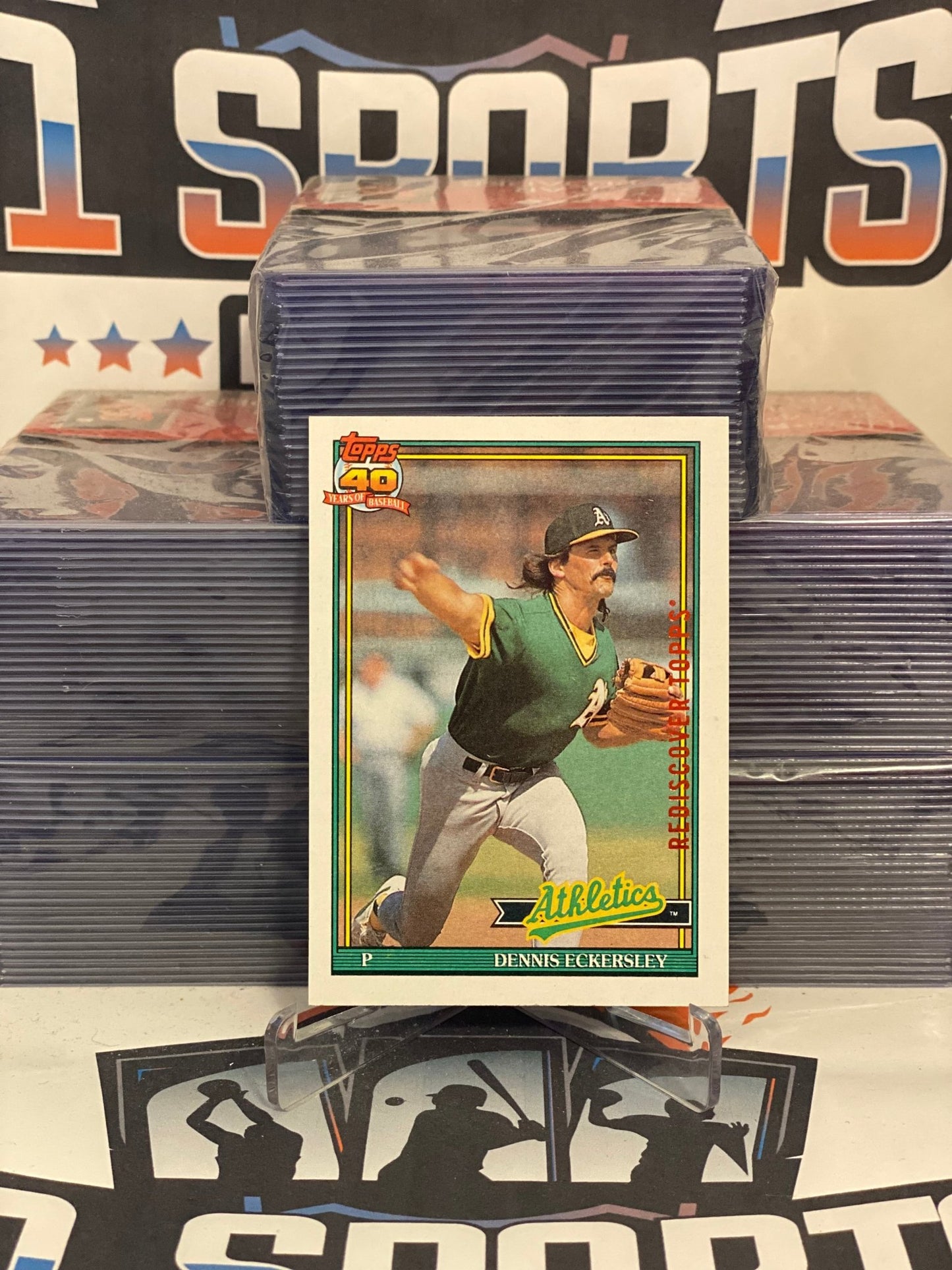 1991 Topps (Rediscover Topps) Dennis Eckersley #250