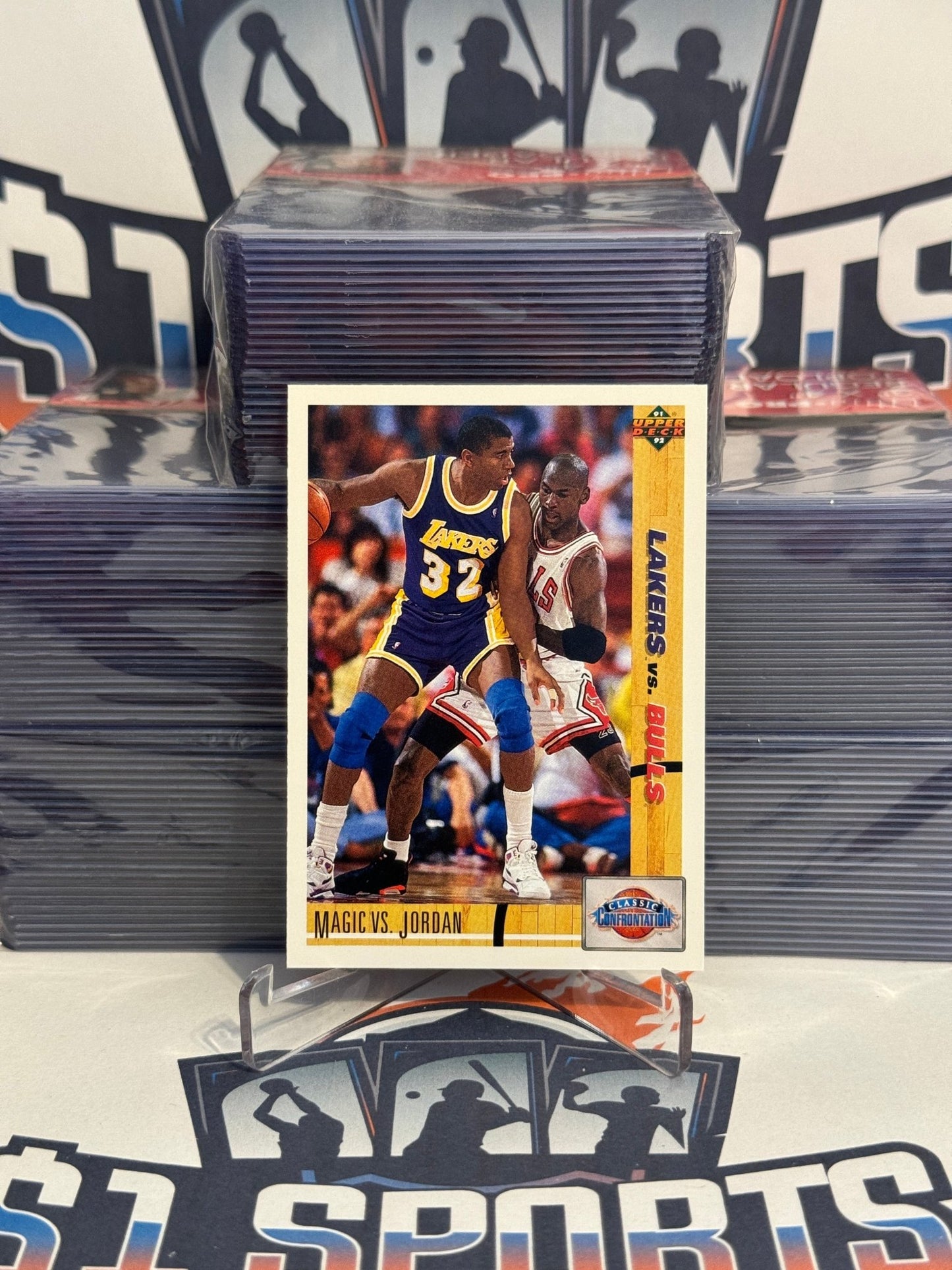 1991 Upper Deck (Classic Confrontation) Michael Jordan & Magic Johnson #34