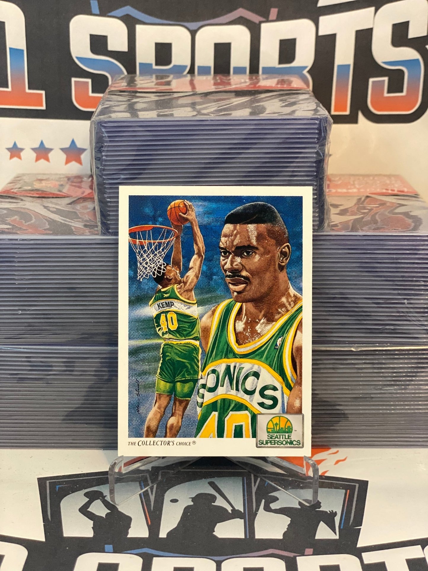 1991 Upper Deck (Team Checklist Art Card) Shawn Kemp #96