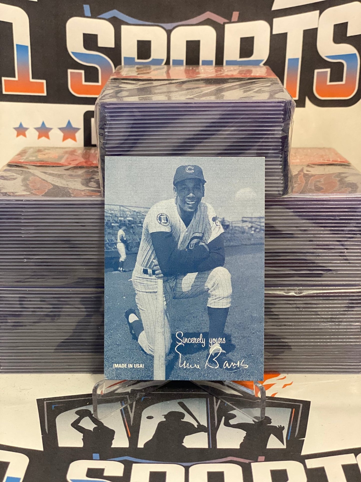 1994 Leaf Exhibits (Right, Sincerely Yours) Ernie Banks #14