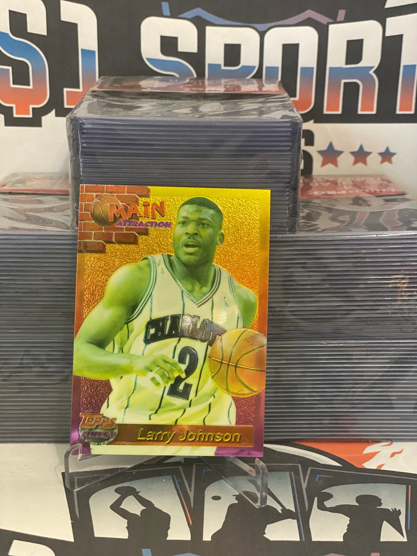 1994 Topps Finest (Main Attractions) Larry Johnson #3