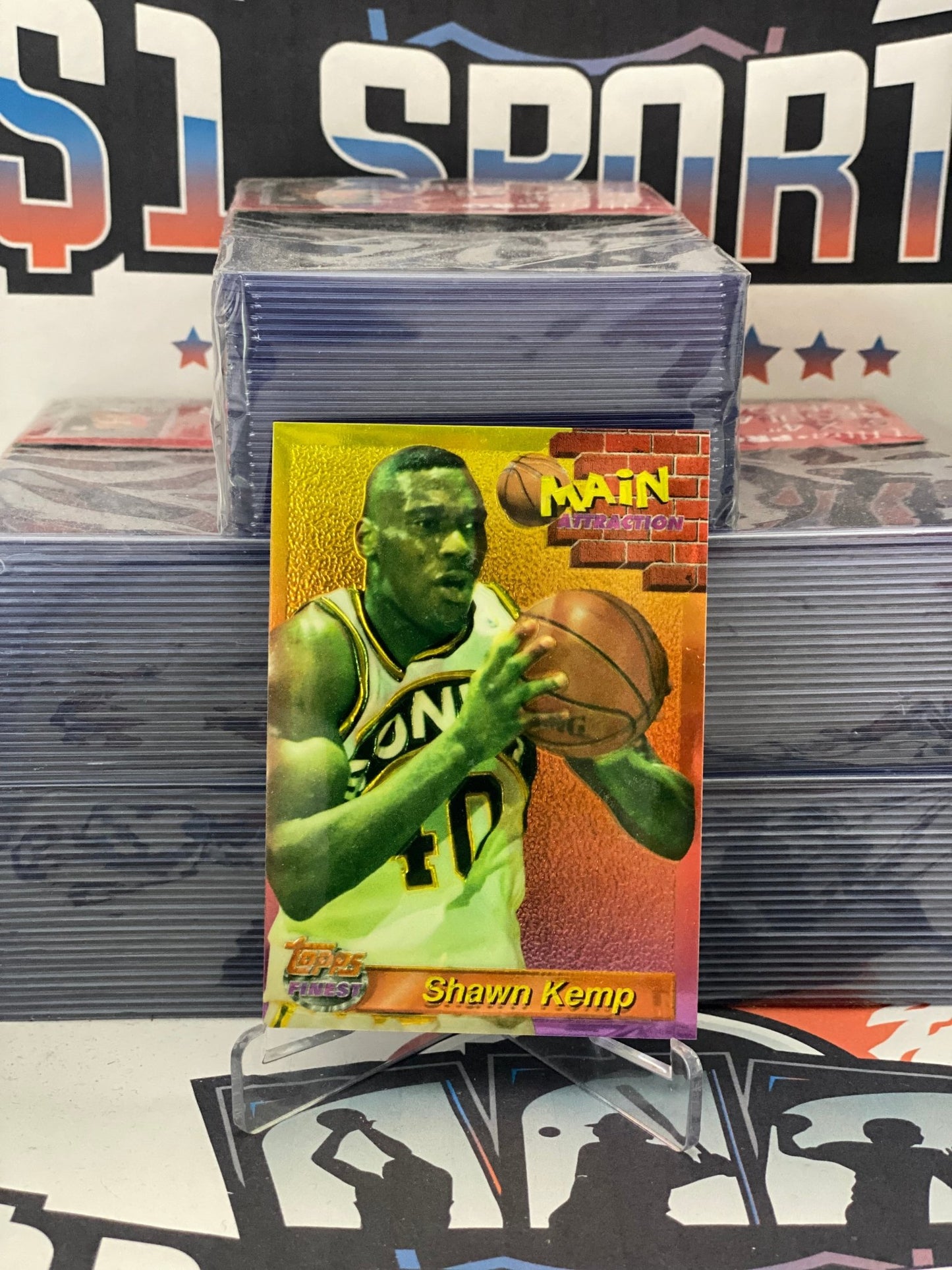1994 Topps Finest (Main Attractions) Shawn Kemp #25