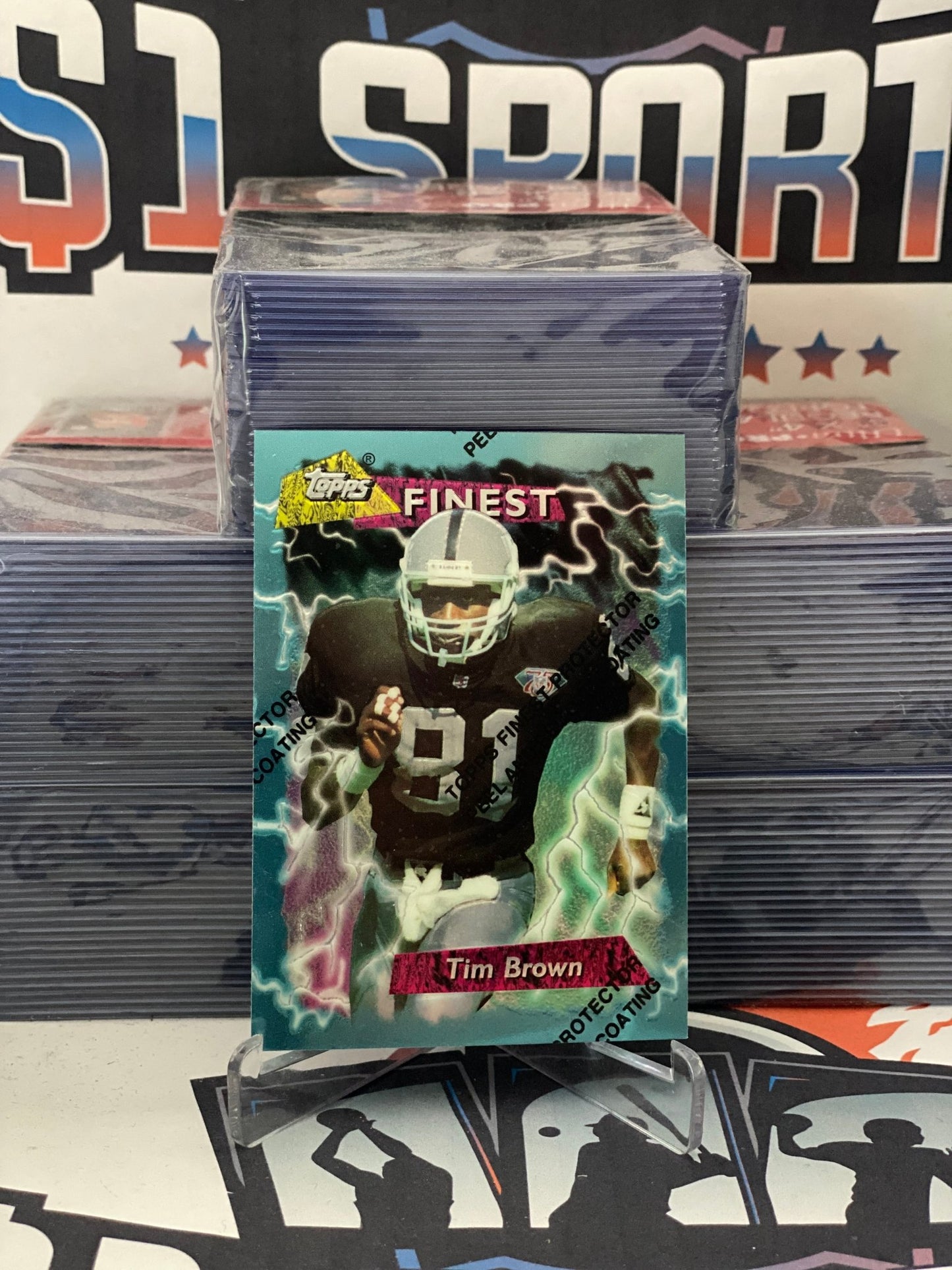 1995 Topps Finest Tim Brown #111