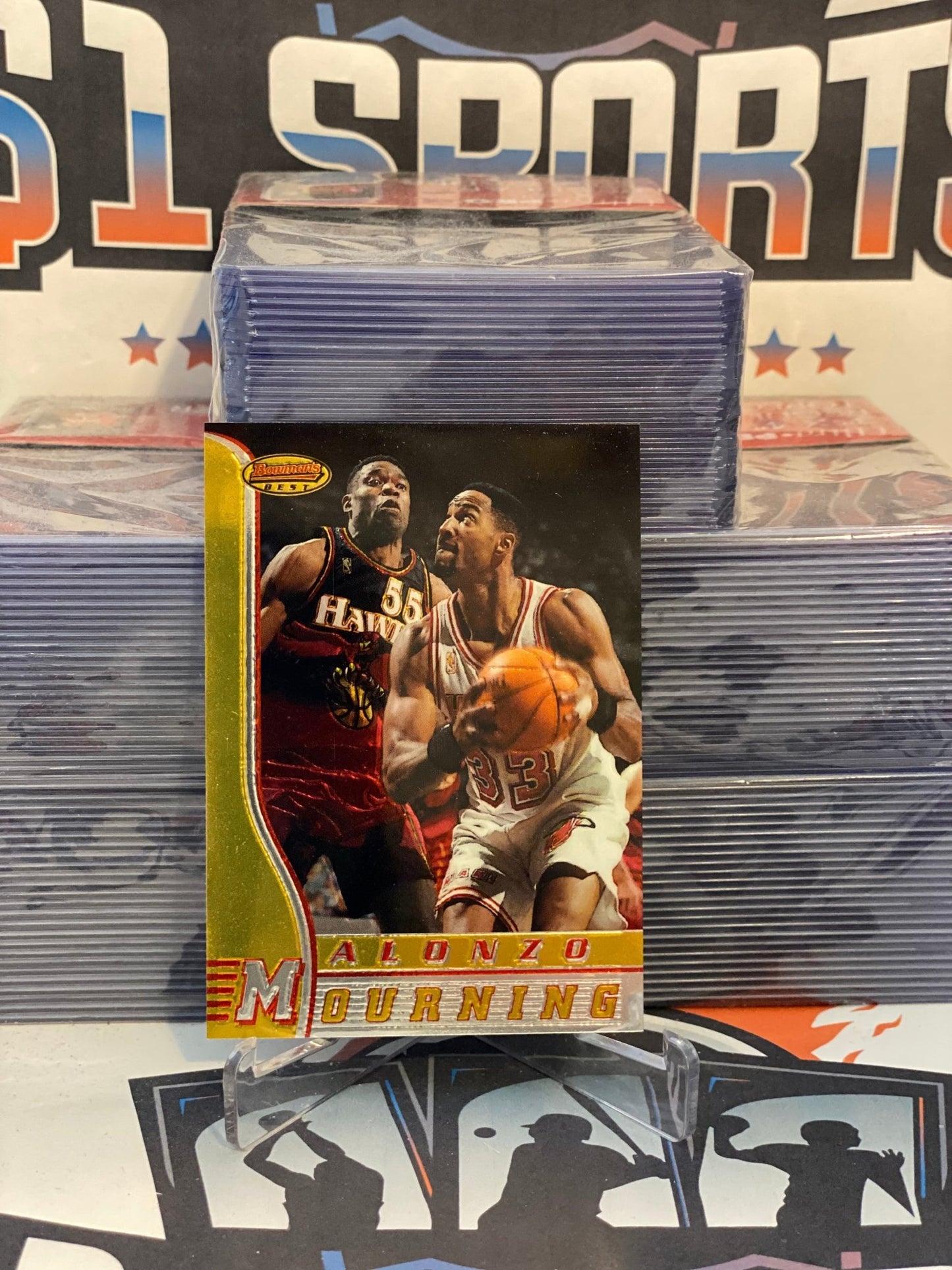 1996 Bowman's Best Alonzo Mourning #41