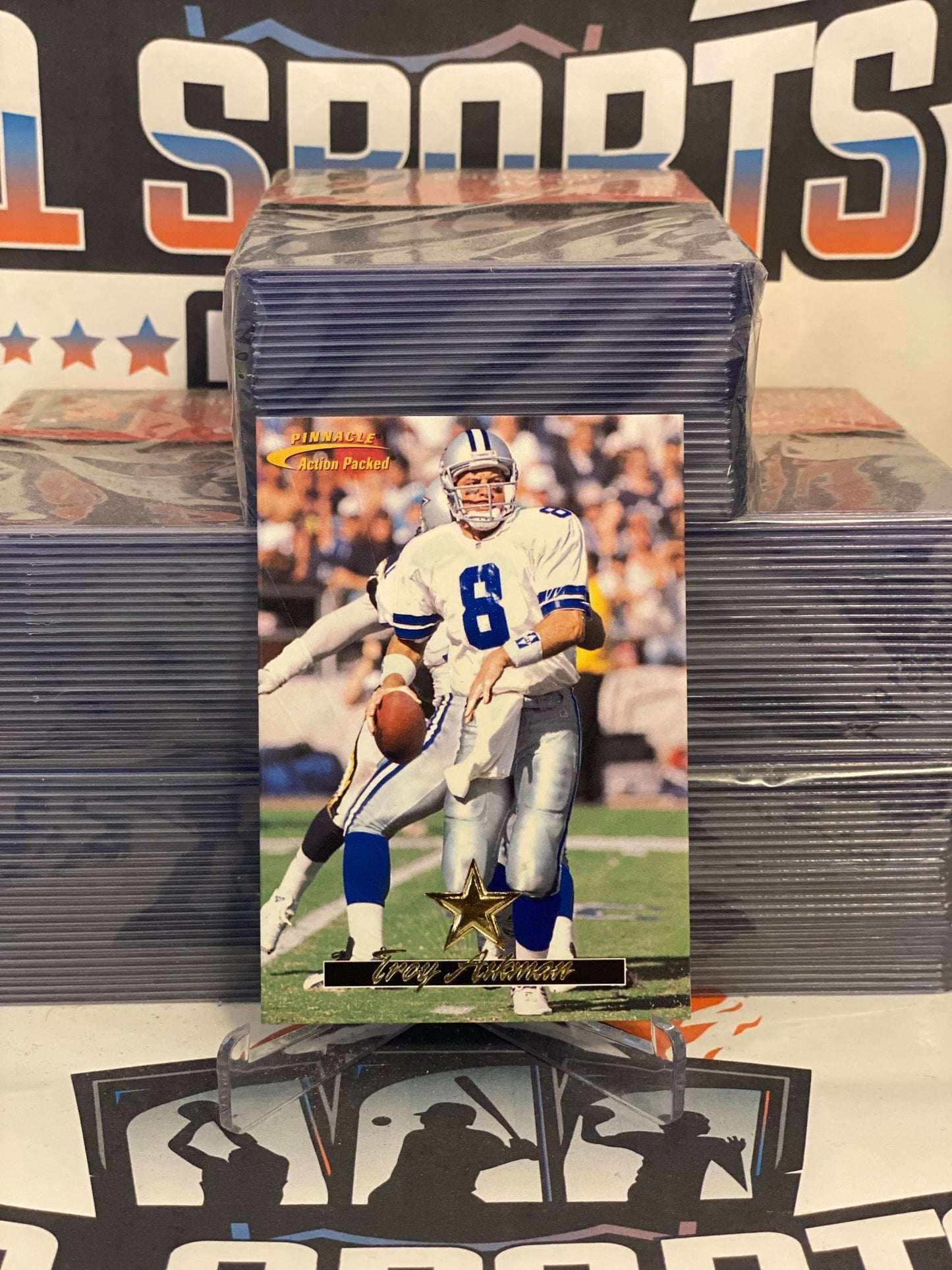 1996 Pinnacle Action Packed Troy Aikman #14