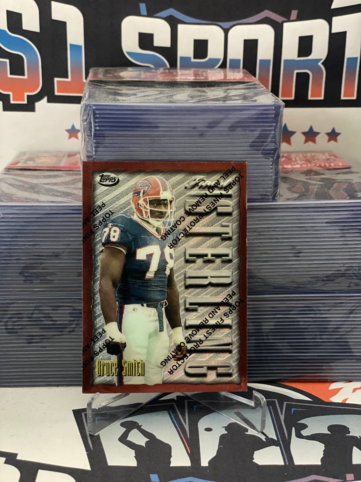 1996 Topps Finest (Sterling) Bruce Smith #176