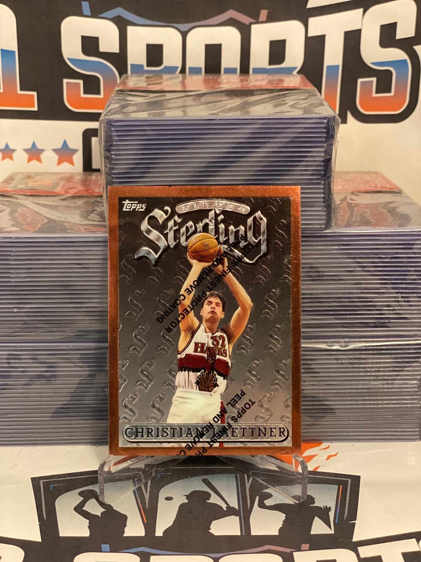 1996 Topps Finest (Sterling) Christian Laettner #136